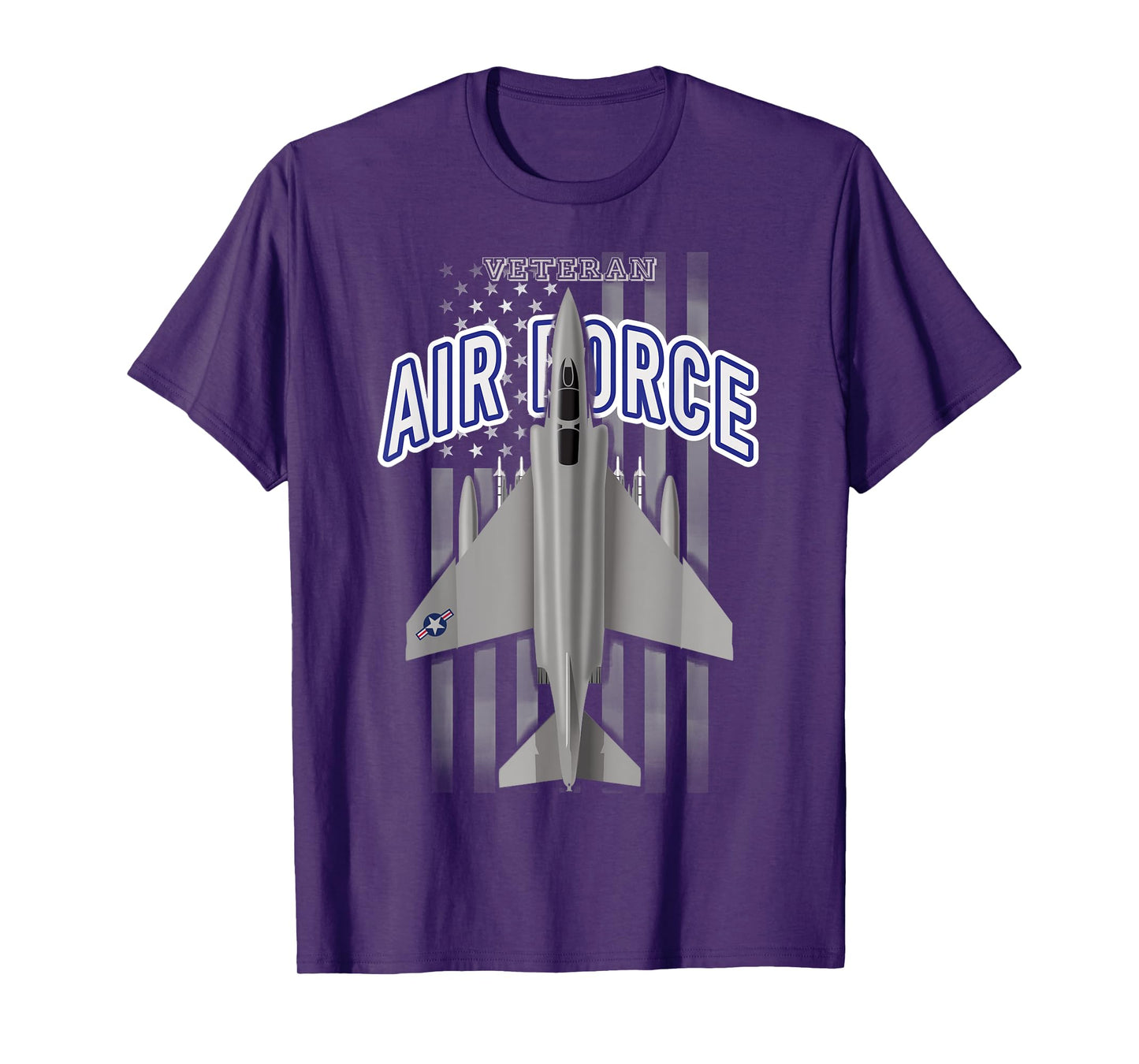 Air Force Veteran F-4 Phantom and Flag T-Shirt