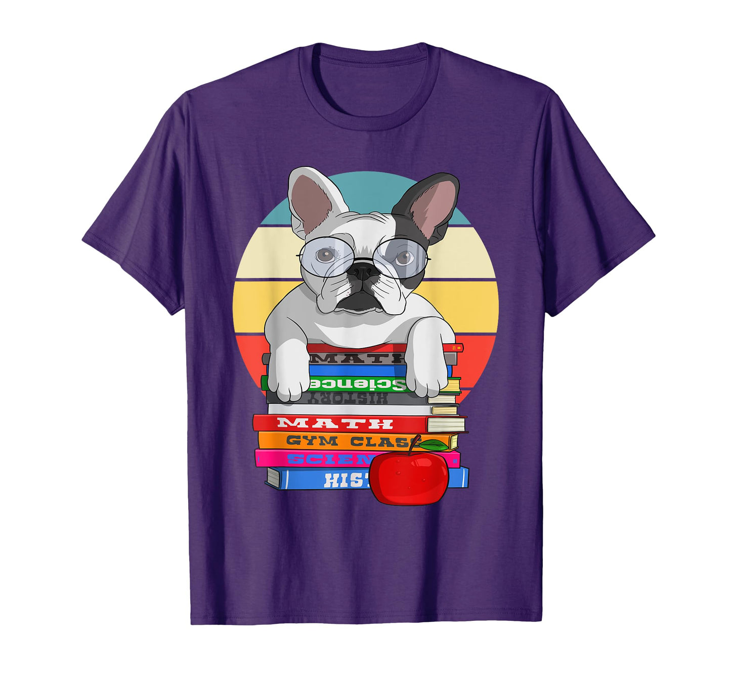 French Bulldog Back To School Bookworm Dog T-Shirt for Men Women Girls Kids