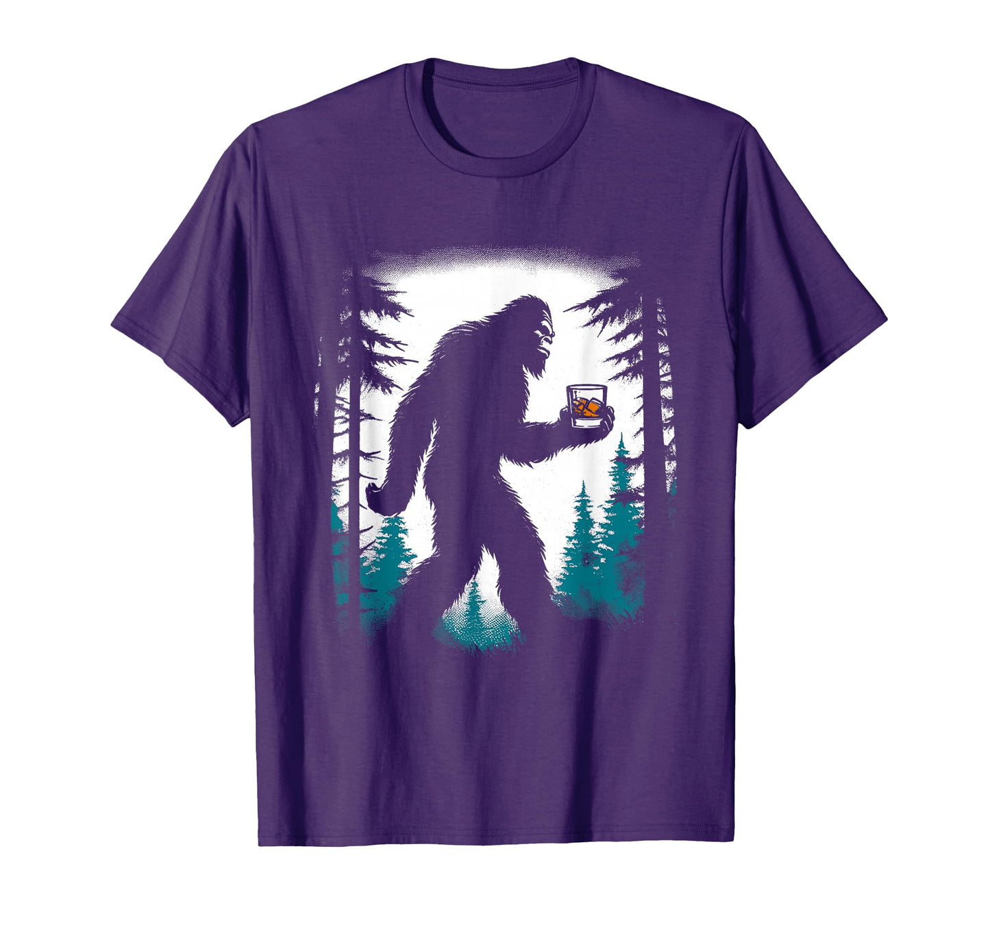 Bigfoot Drinking Whiskey - Funny Bigfoot Sasquatch Lover T-Shirt