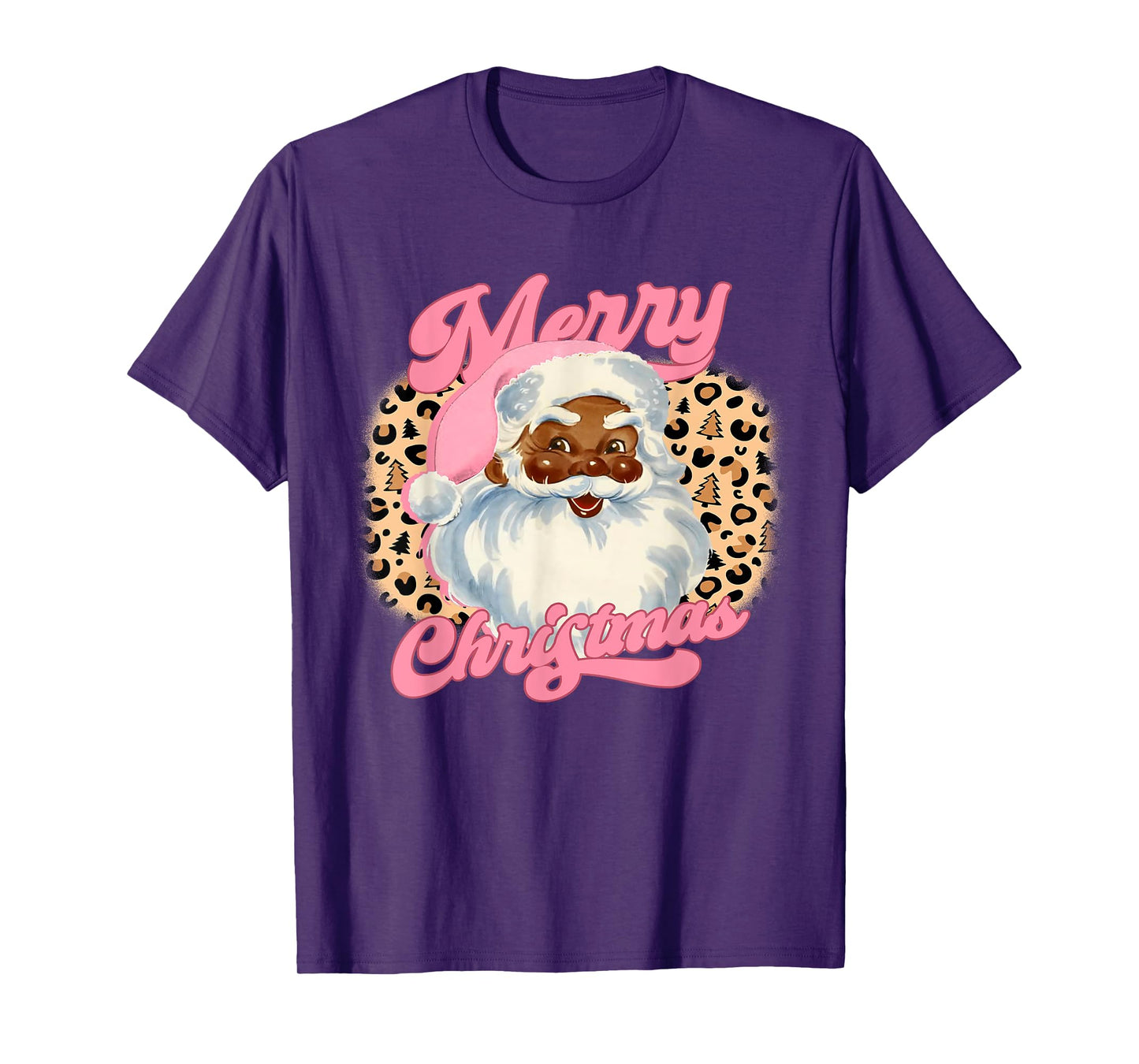 Christmas Santa Claus Black Xmas African American Women Girl T-Shirt