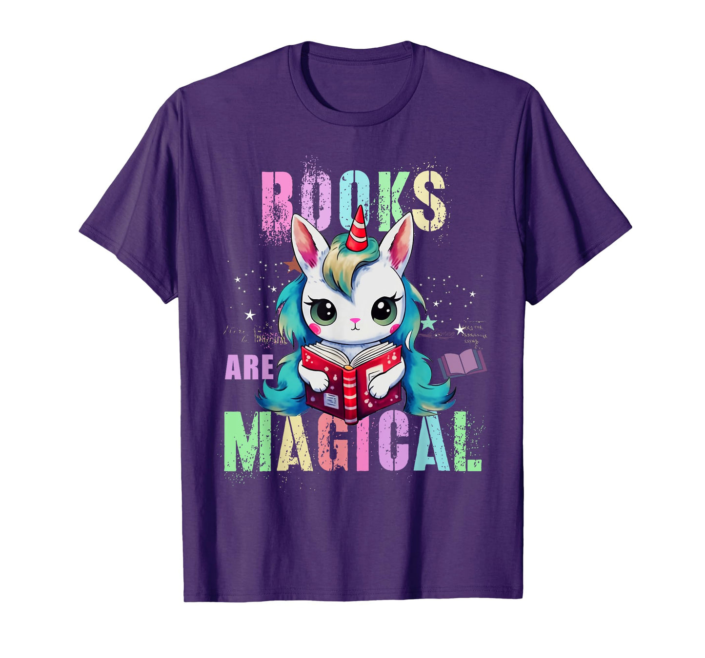 Cute BOOKS ARE MAGICAL Unicorn School Library Squad Reading T-Shirt
