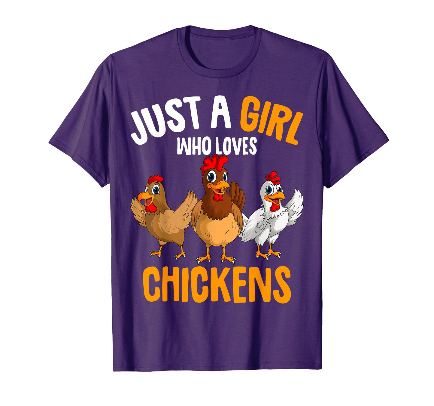 Just a Girl who loves Chickens Kids Girls Chicken T-Shirt