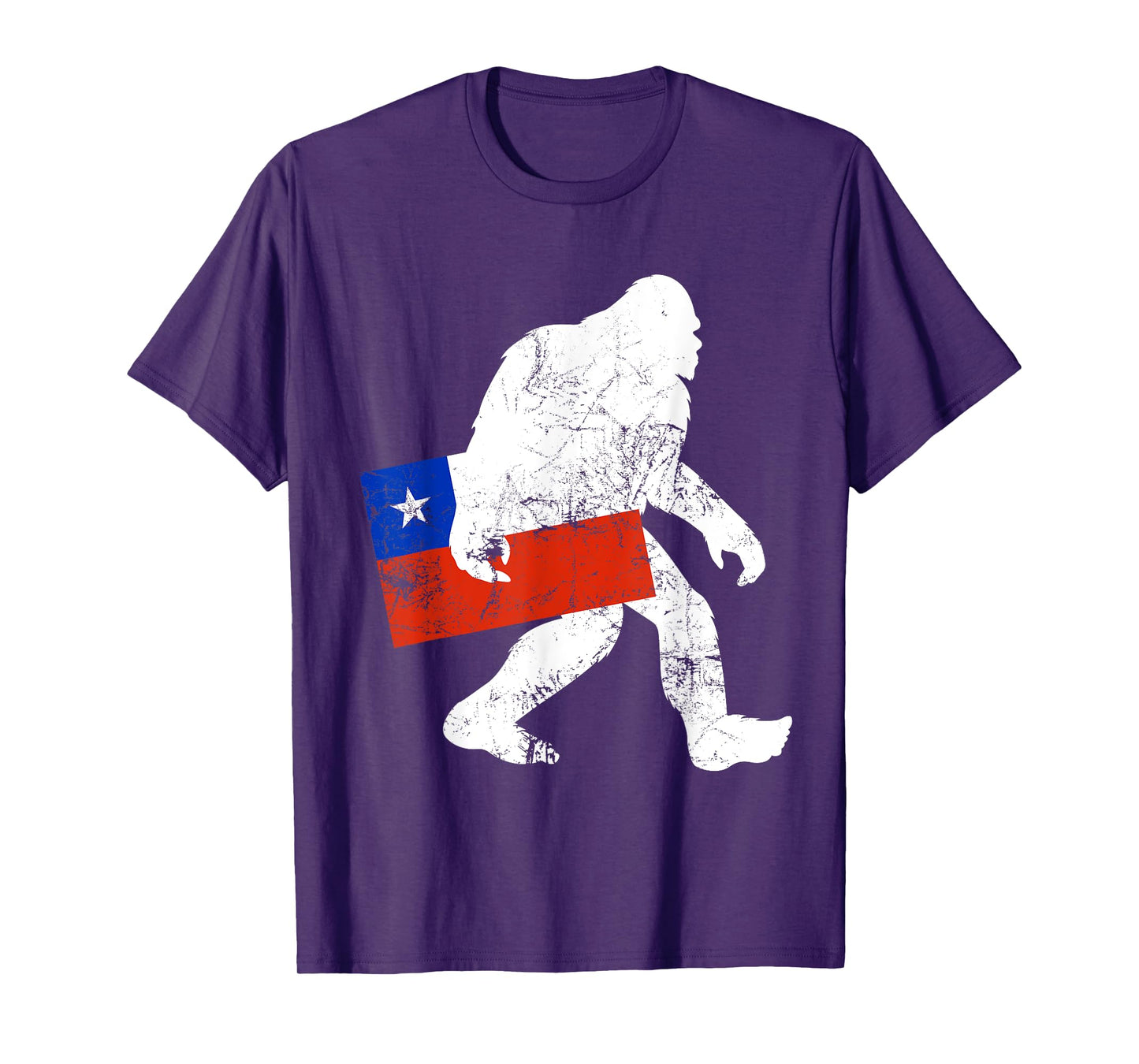 Funny Chilean Bigfoot Chile Flag Sasquatch T-Shirt