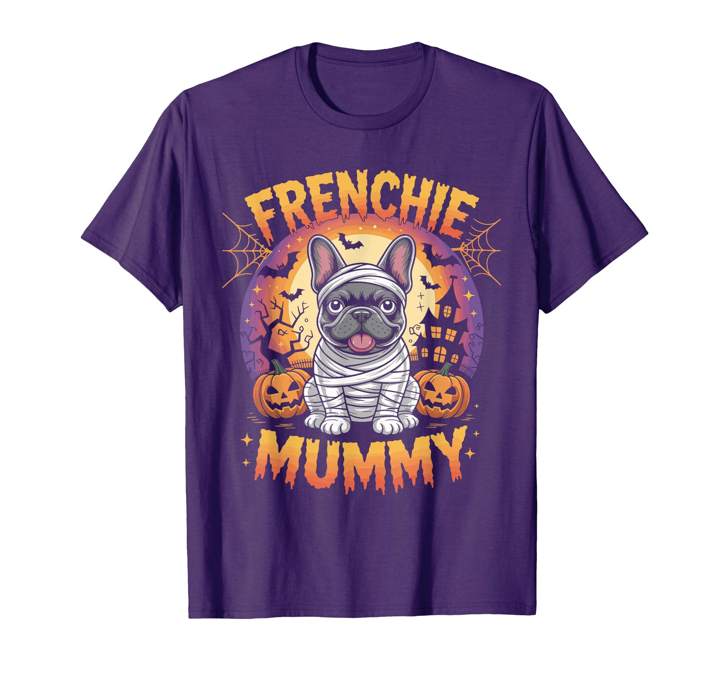 Frenchie Mummy Halloween Costume Dog Owner French Bulldog T-Shirt