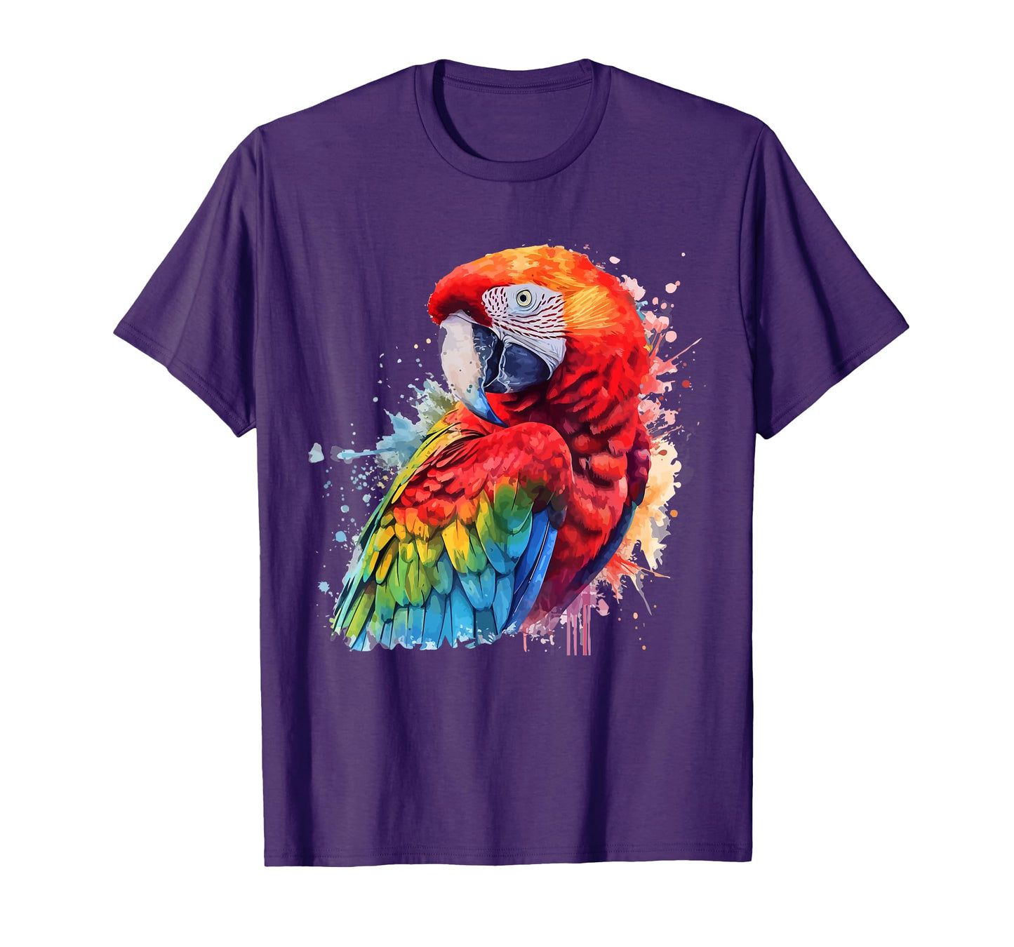 Colorful Parrot Watercolor T-Shirt