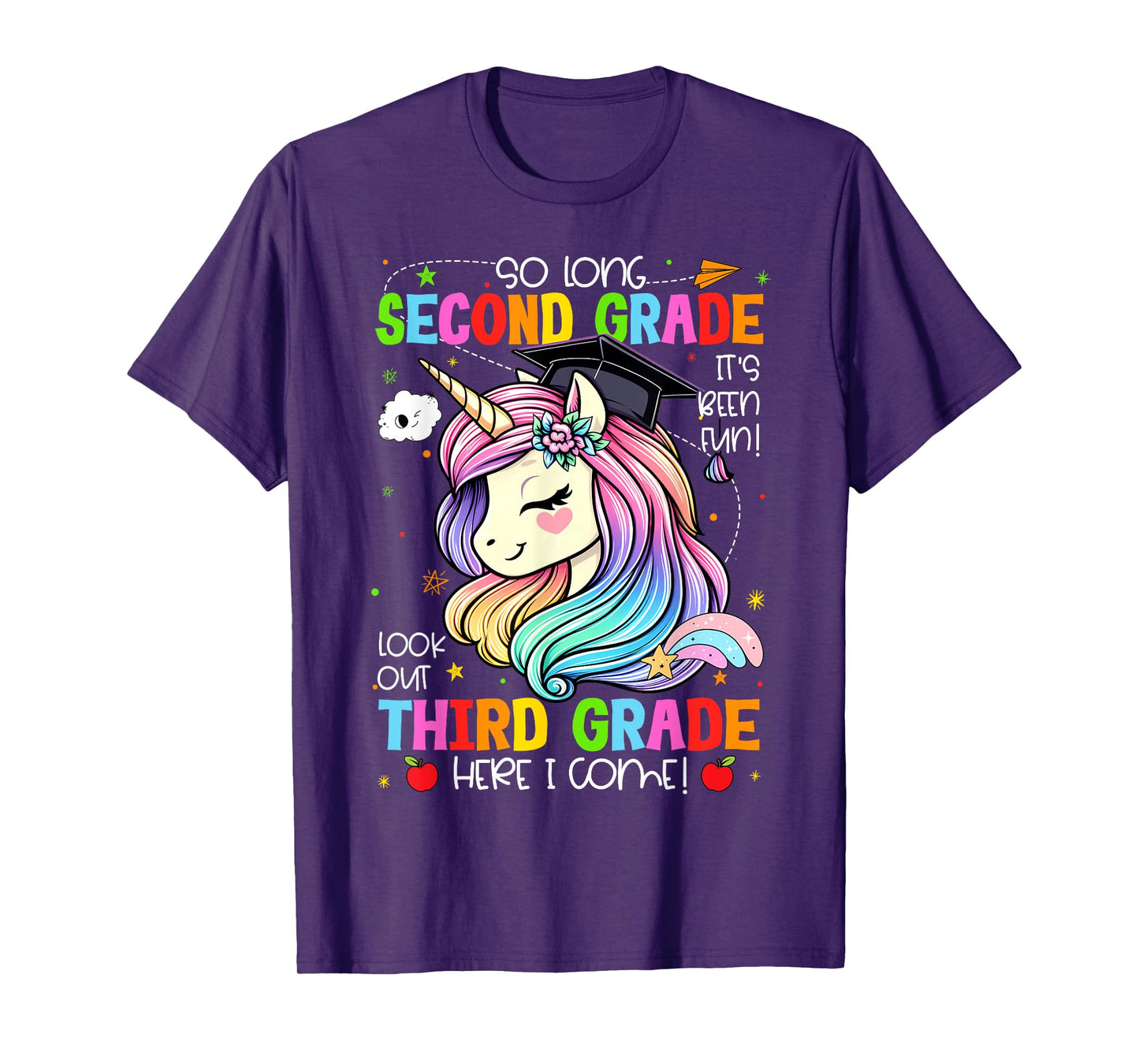 So Long 2nd Grade It's Been Fun Look Out 3rd Grade Unicorn T-Shirt