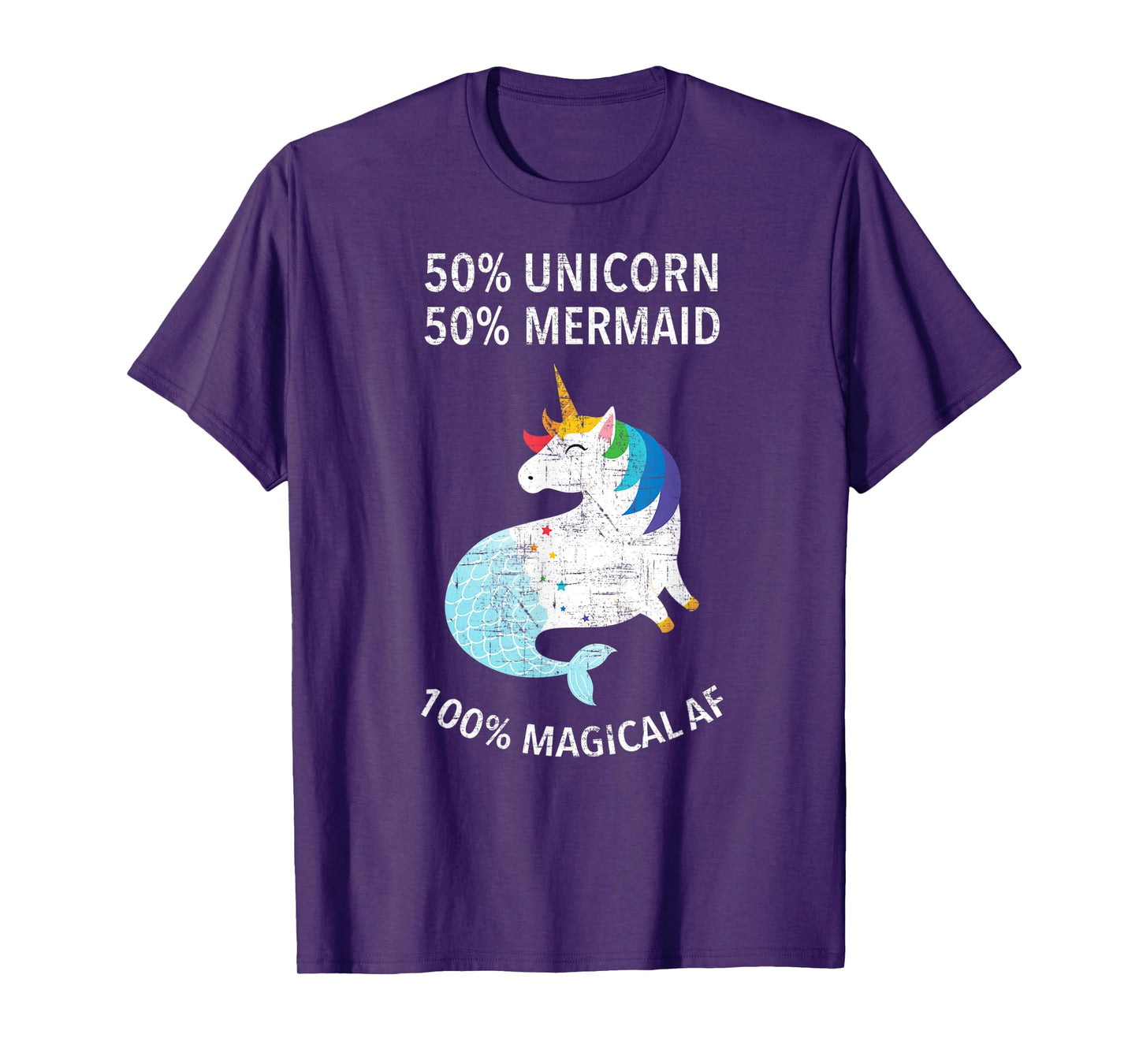 50% Mermaid, 50% Unicorn - 100% Magical AF T-Shirt
