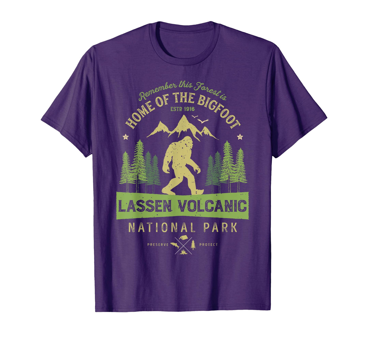 Lassen Volcanic National Park T shirt California Bigfoot Tee T-Shirt