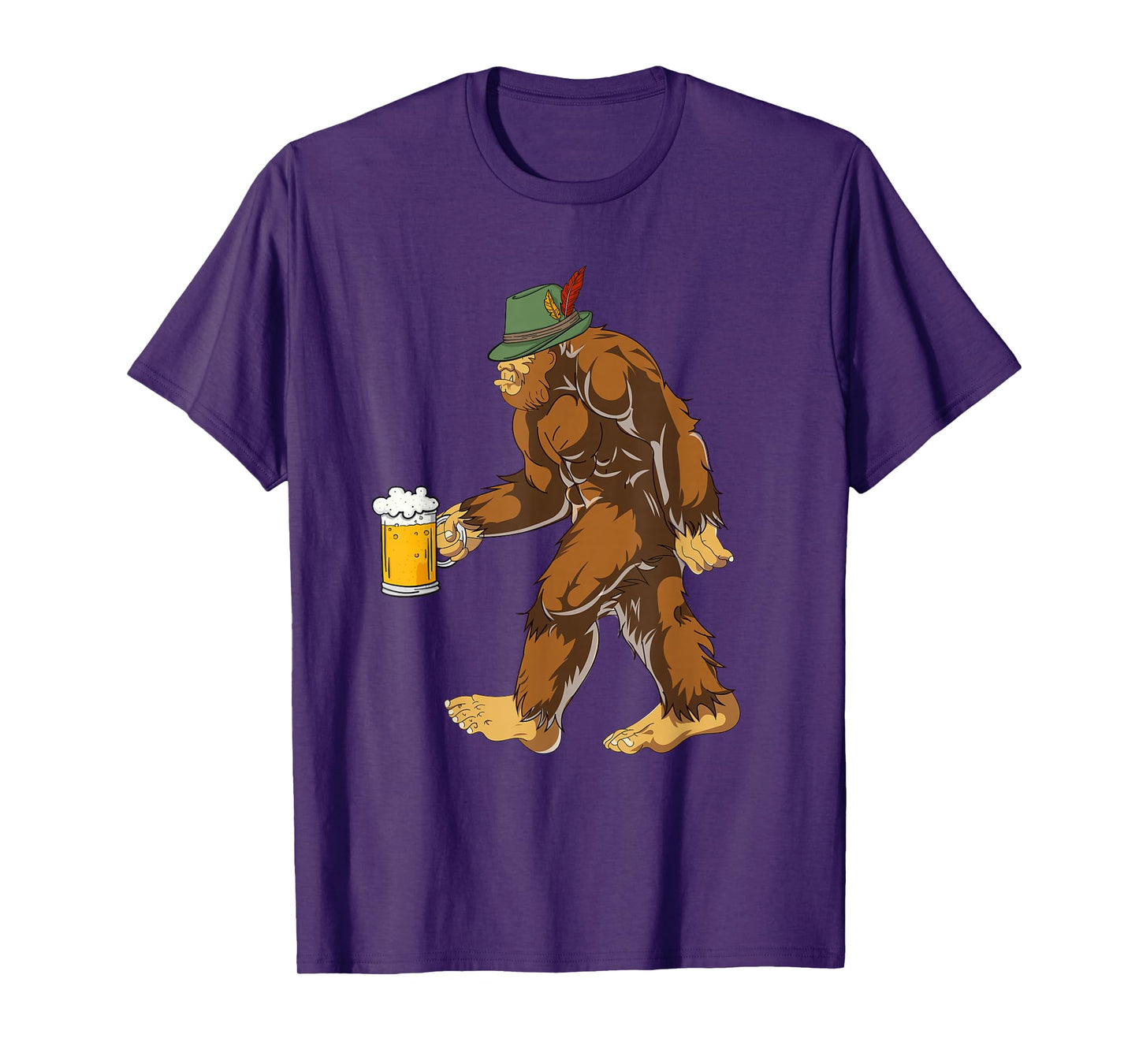 German Bigfoot Lederhosen Funny Beer Oktoberfest T-Shirt