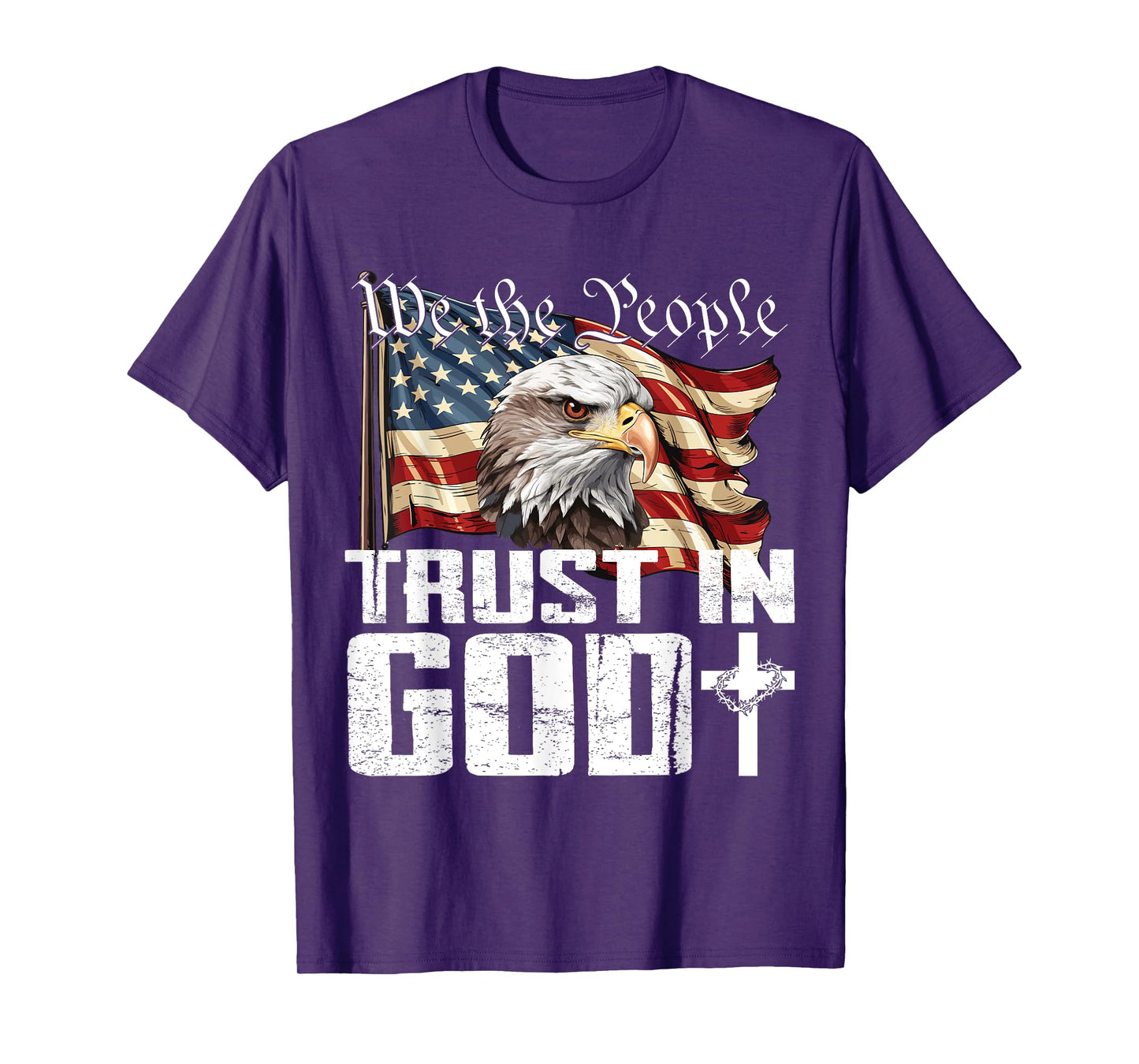 We The People Trust In God US Flag Eagle T-Shirt