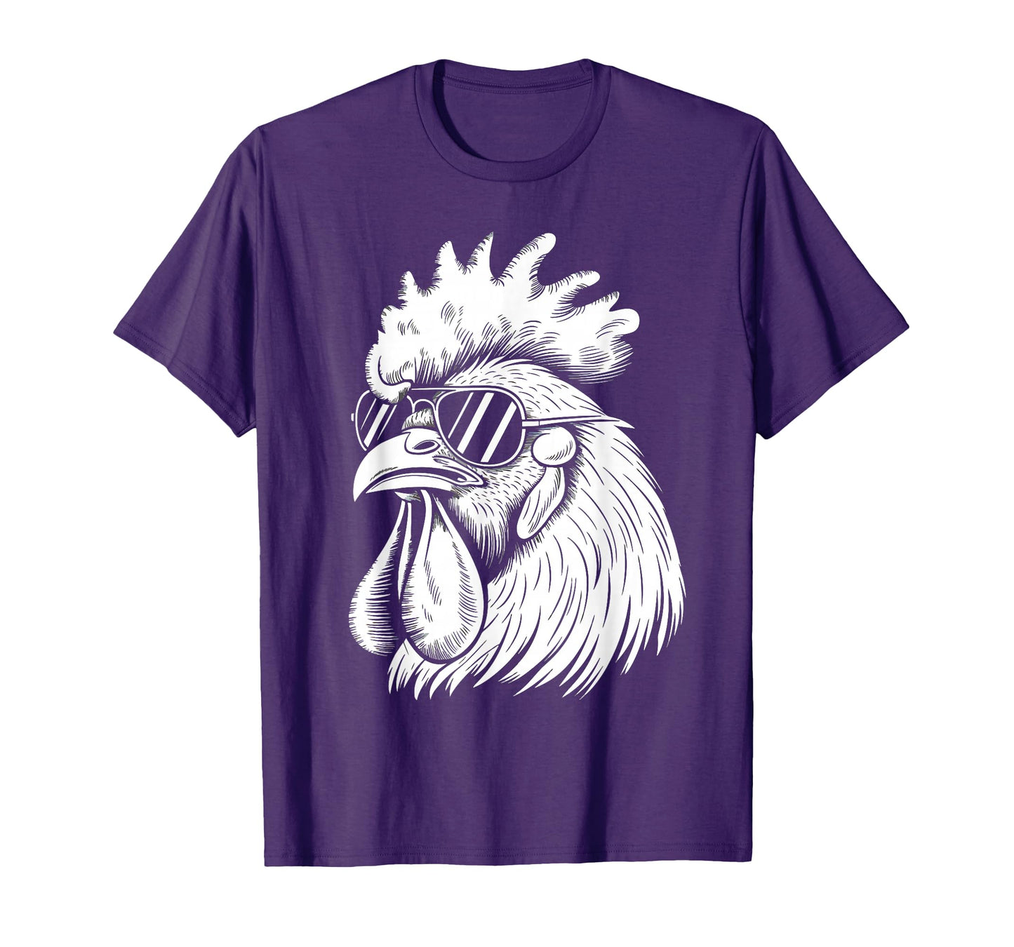 Funny Chicken With Sunglasses Chicken Farm Poultry Lover T-Shirt