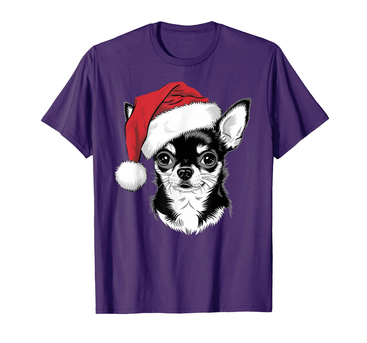 Joyful Chihuahua Santa Dog on Chihuahua Christmas T-Shirt for Men Women Kids