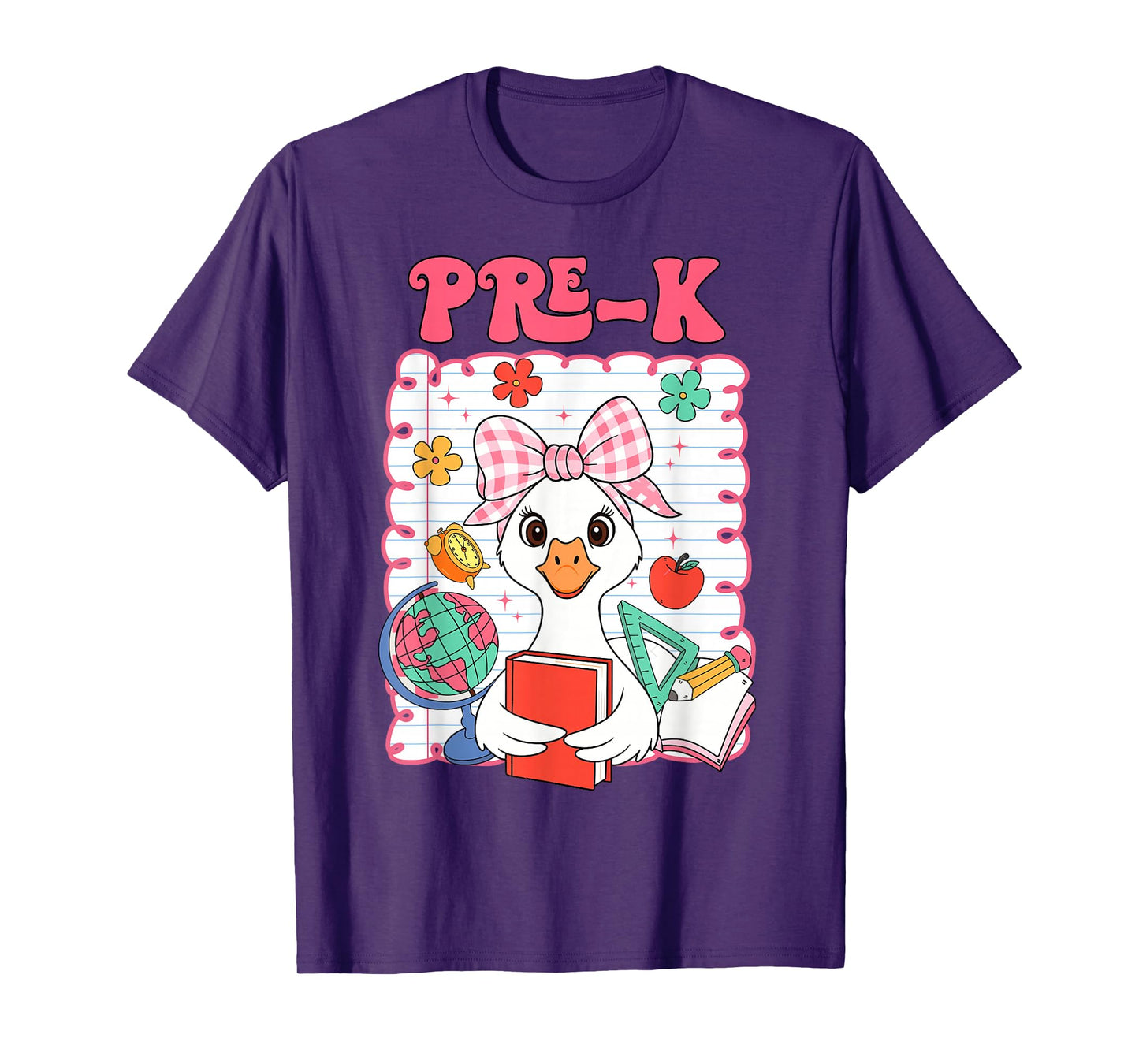 Groovy Pre K Silly Goose First Day Of School Girl T-Shirt