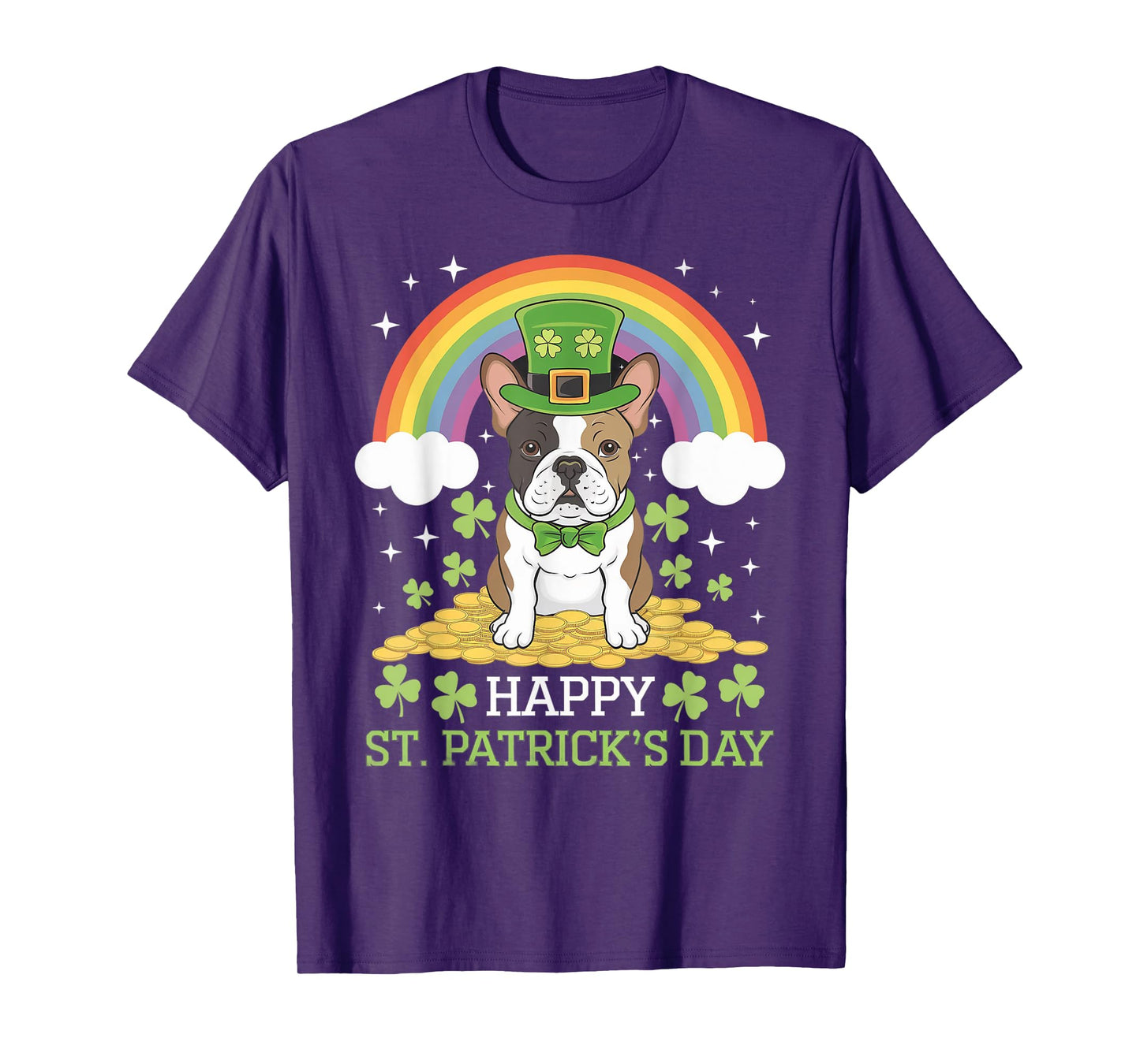 St. Patrick's Frenchie on French Bulldog Dog St Patricks Day T-Shirt