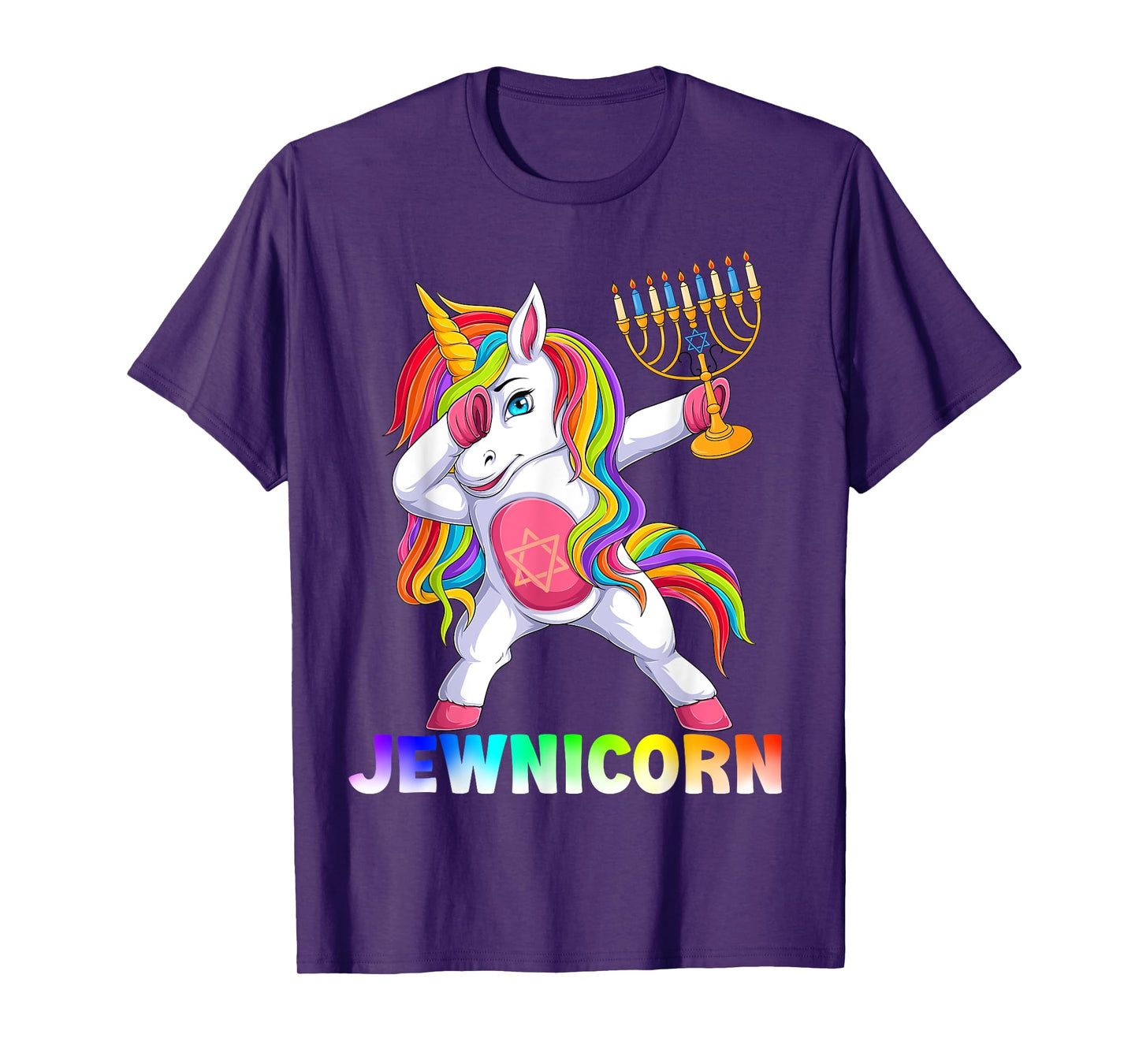 Hanukkah Dabbing Unicorn Jewnicorn Chanukah Jewish Xmas T-Shirt