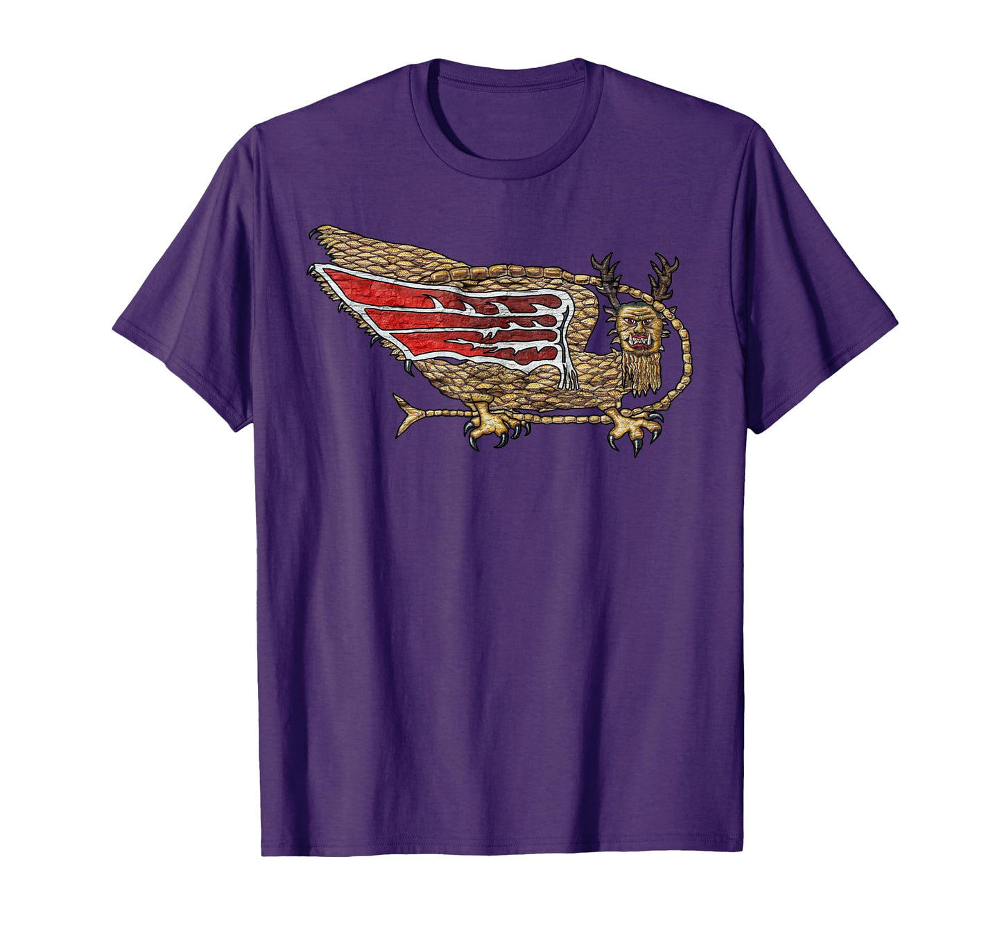 Piasa Symbol Illini Native American Art Painting Dragon Bird T-Shirt