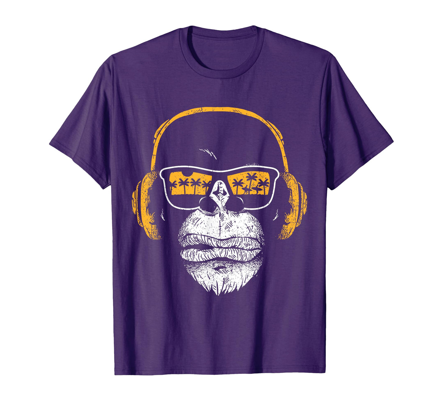 Monkey with DJ headphones and sunglasses monkey T-Shirt
