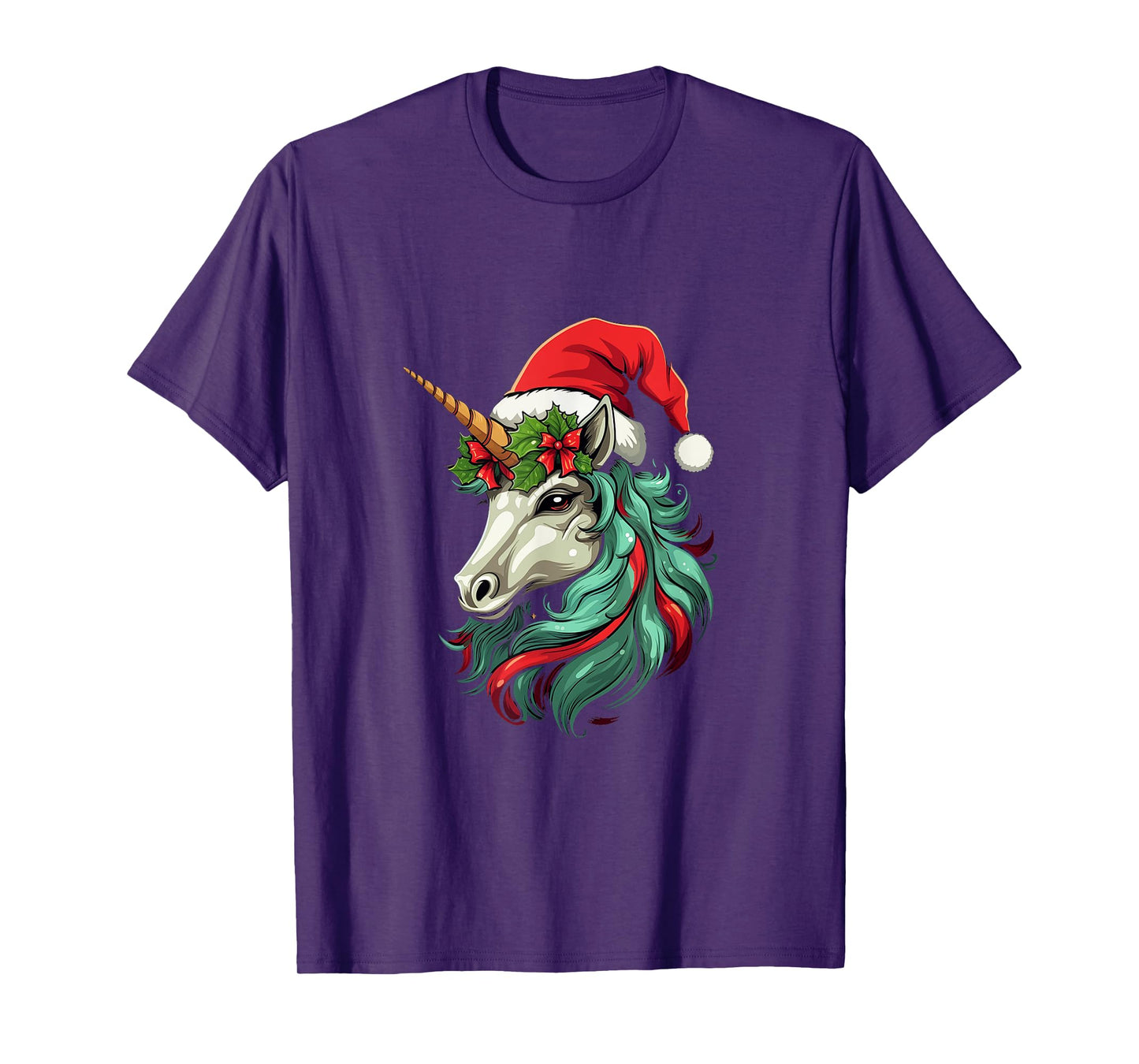 Santa Hat Unicorn, Christmas T-Shirt