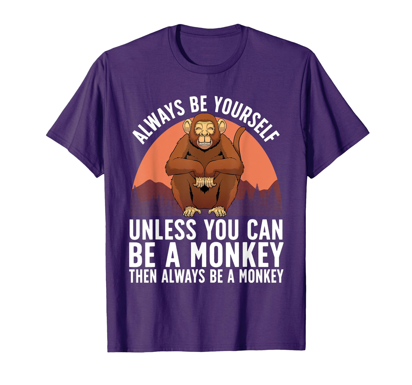 Funny Monkey Design For Men Women Kids Animal Monkey Lover T-Shirt