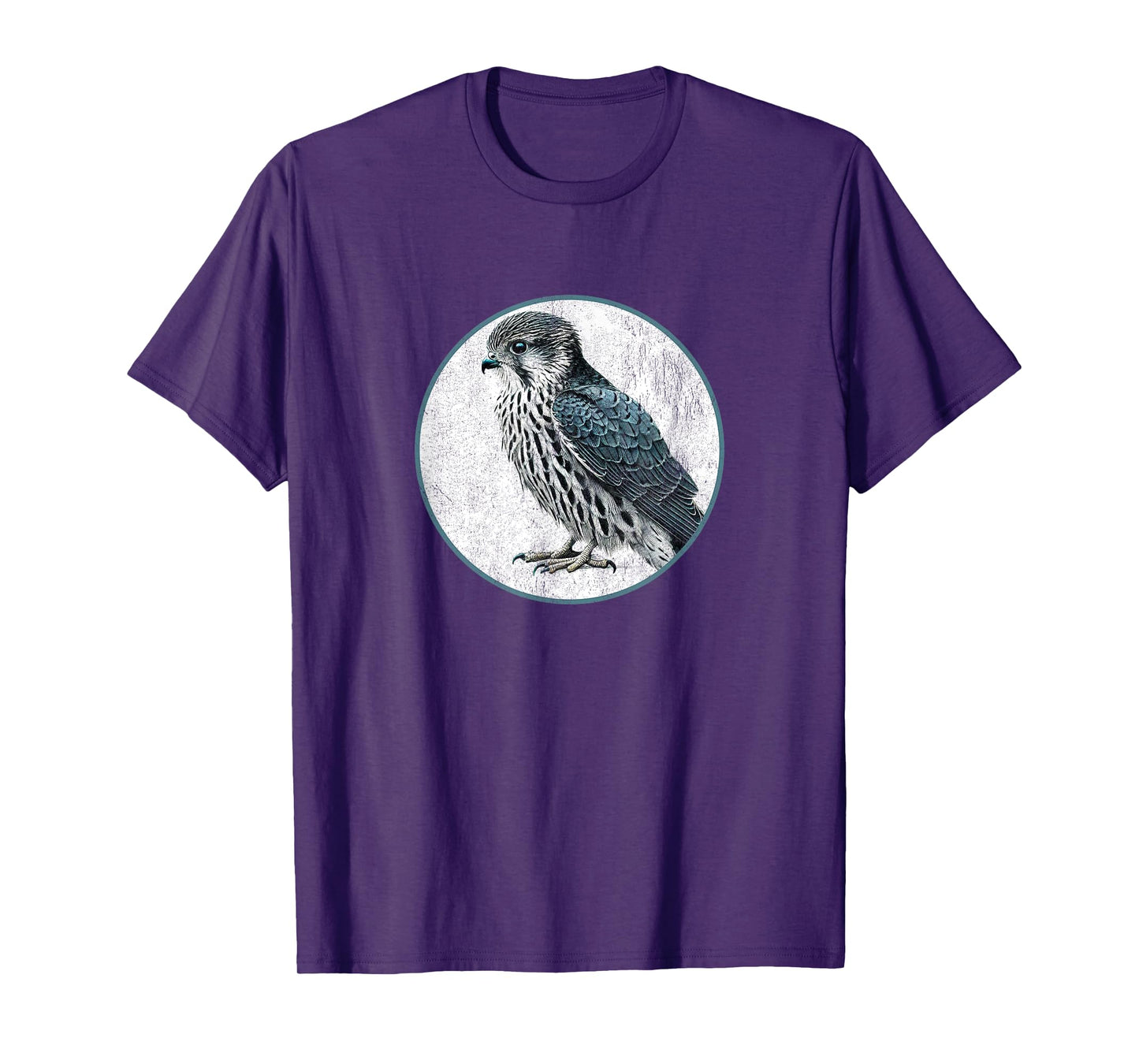 Colorful Retro Merlin Bird Design T-Shirt