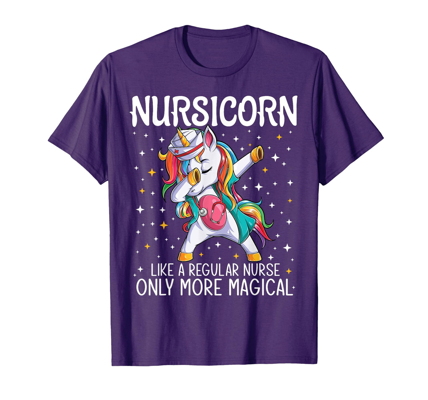 Dabbing Unicorn Nursicorn Funny Nurse Gift women men CNA RN T-Shirt