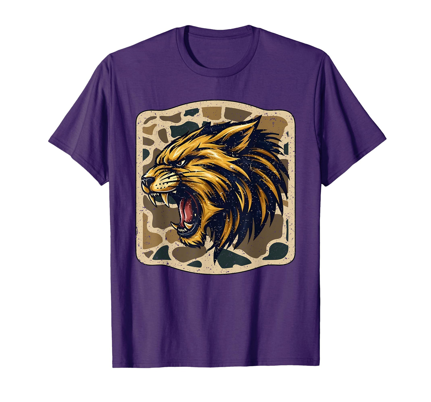 Wildcats Camo Football Game Day School Mascot Team Spirit T-Shirt