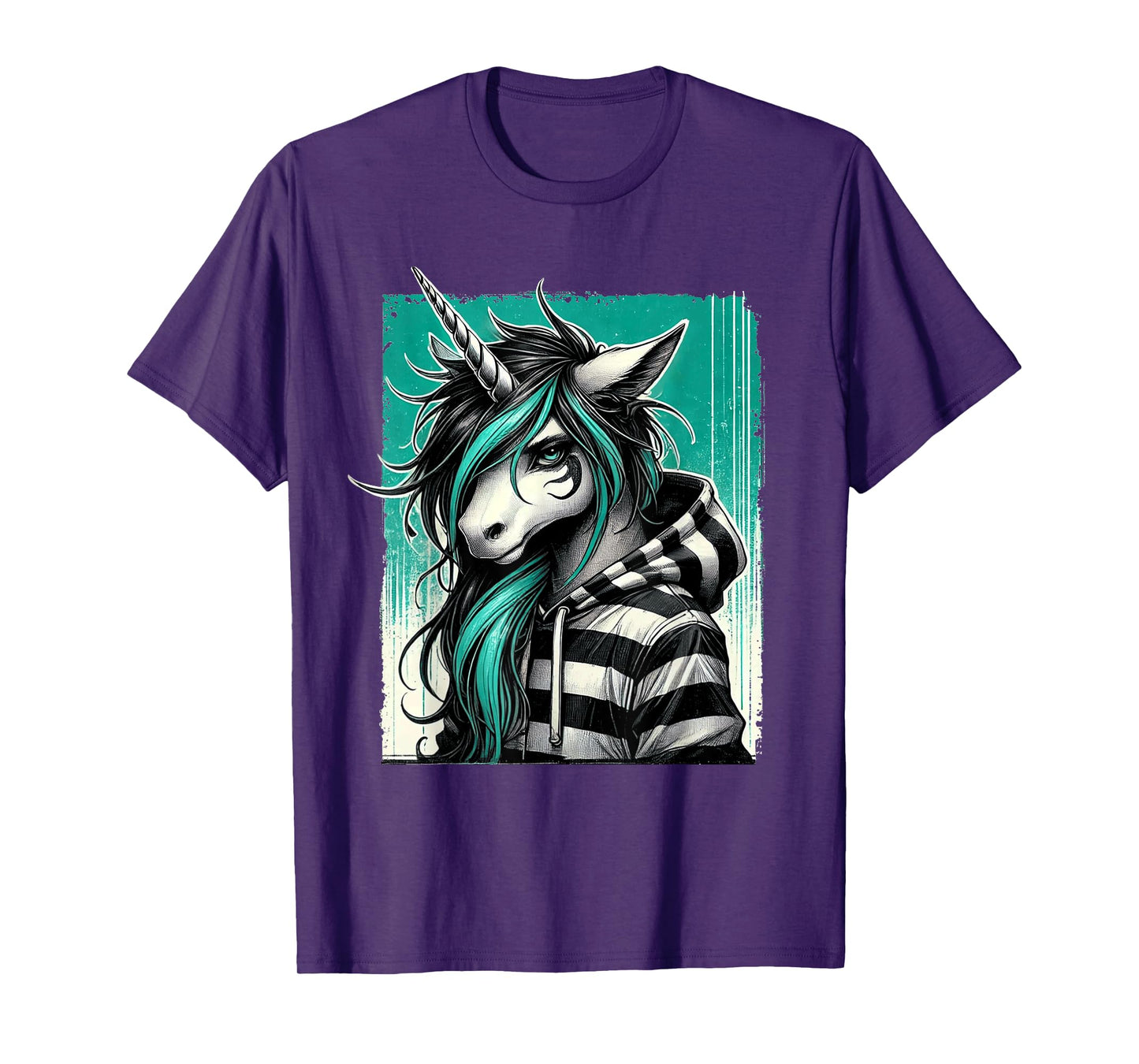 Goth Girl Cute E-Girl Women Gothic Unicorn Goth Emo Girl T-Shirt