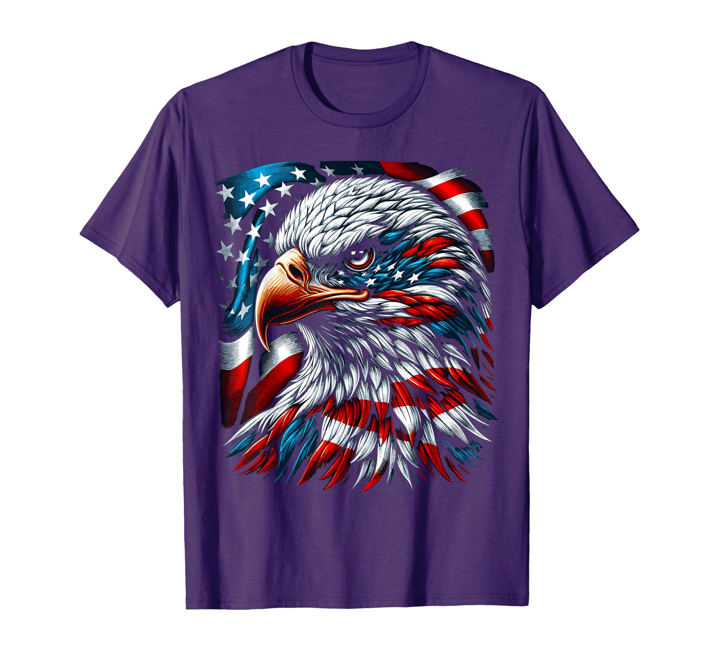 Bald Eagle 4th Of July American Flag USA T-Shirt