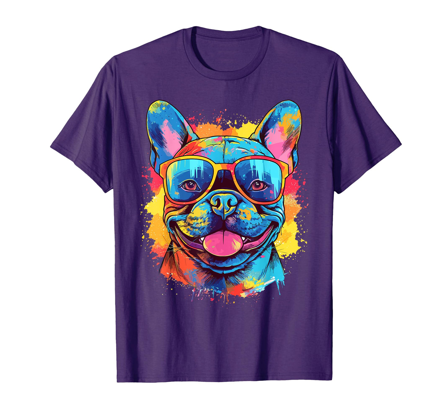 Colorful Watercolor French Bulldog T-Shirt