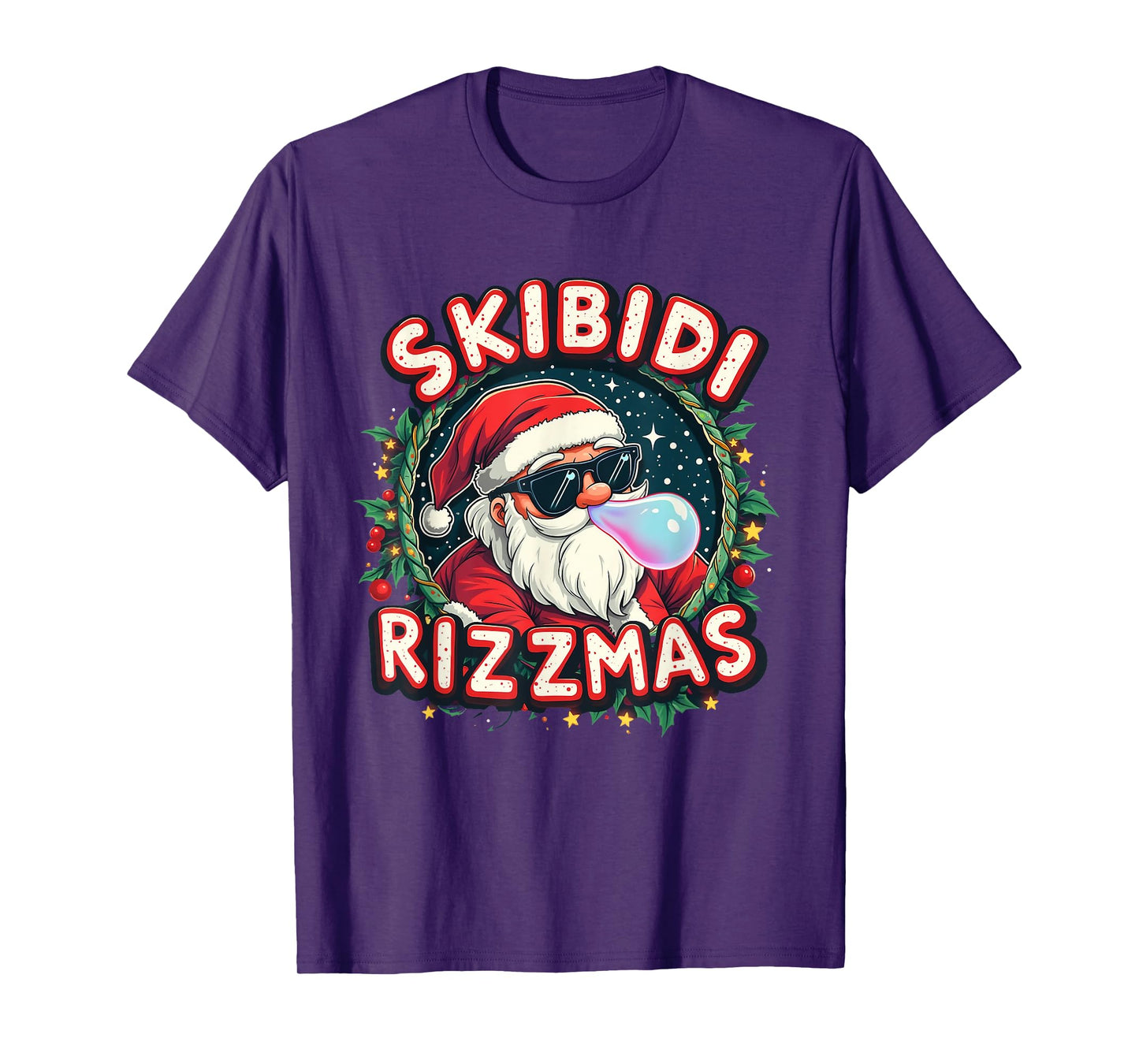 Skibidi Rizzmass Celebration Merry Christmas Funny Santa T-Shirt