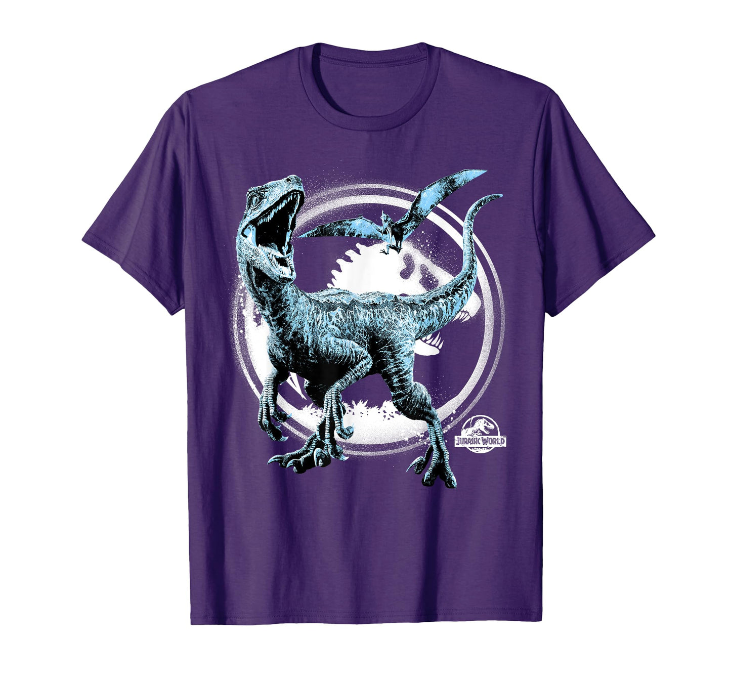 Jurassic World Two Raptor Pterodactyl Icon Graphic T-Shirt T-Shirt