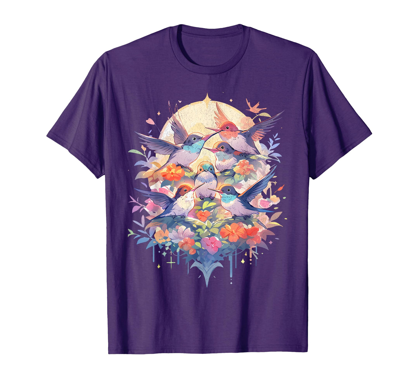 Beautiful Hummingbirds Bird Watching Earth Day Nature Lovers T-Shirt