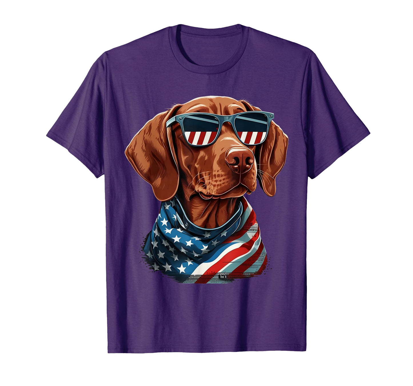 USA 4th Of July Vizsla on Patriotic American Vizsla T-Shirt for Women Kids Men