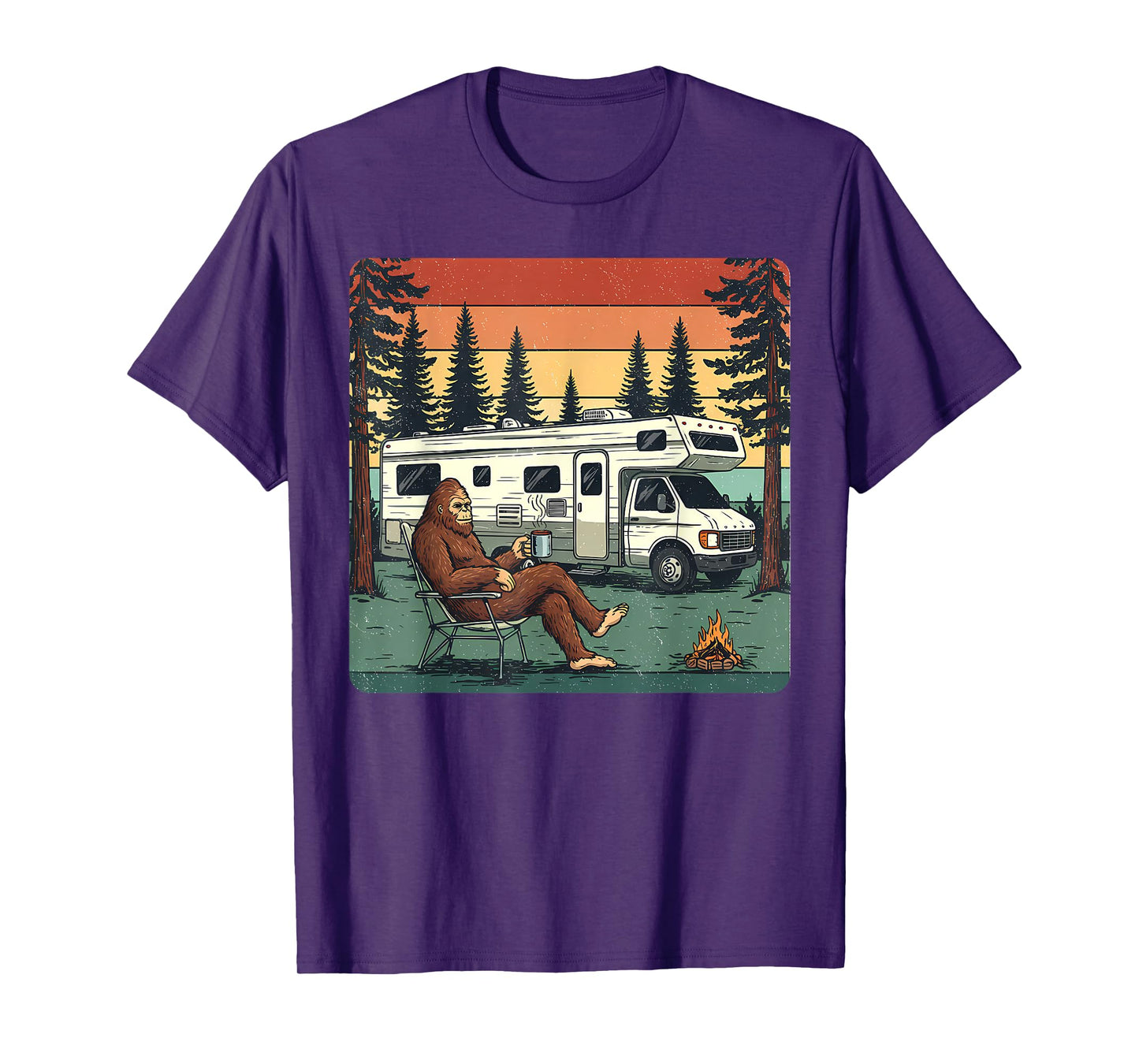 Vintage Camping Motorhome RV Bigfoot Adventure T-Shirt
