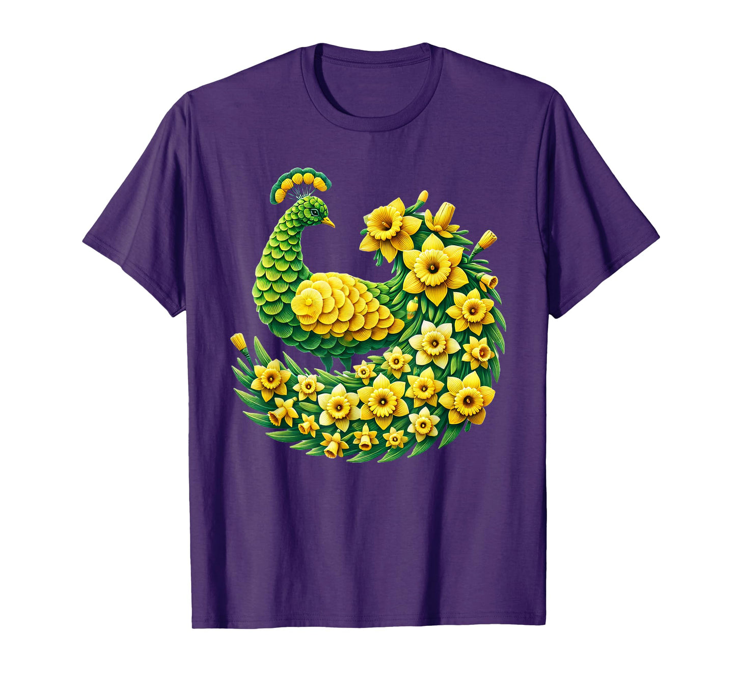 Daffodil Peacock Flower Gardening Floral T-Shirt