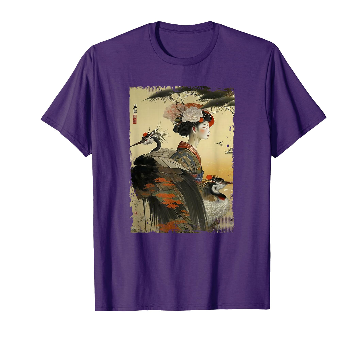 Japanese women grove Woodblock Art Spiritual nature vintage T-Shirt