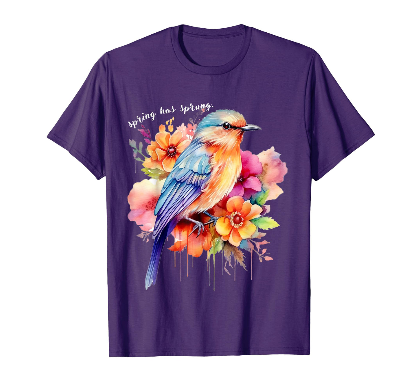 spring has sprung. Floral Bird Spring Flowers T-Shirt