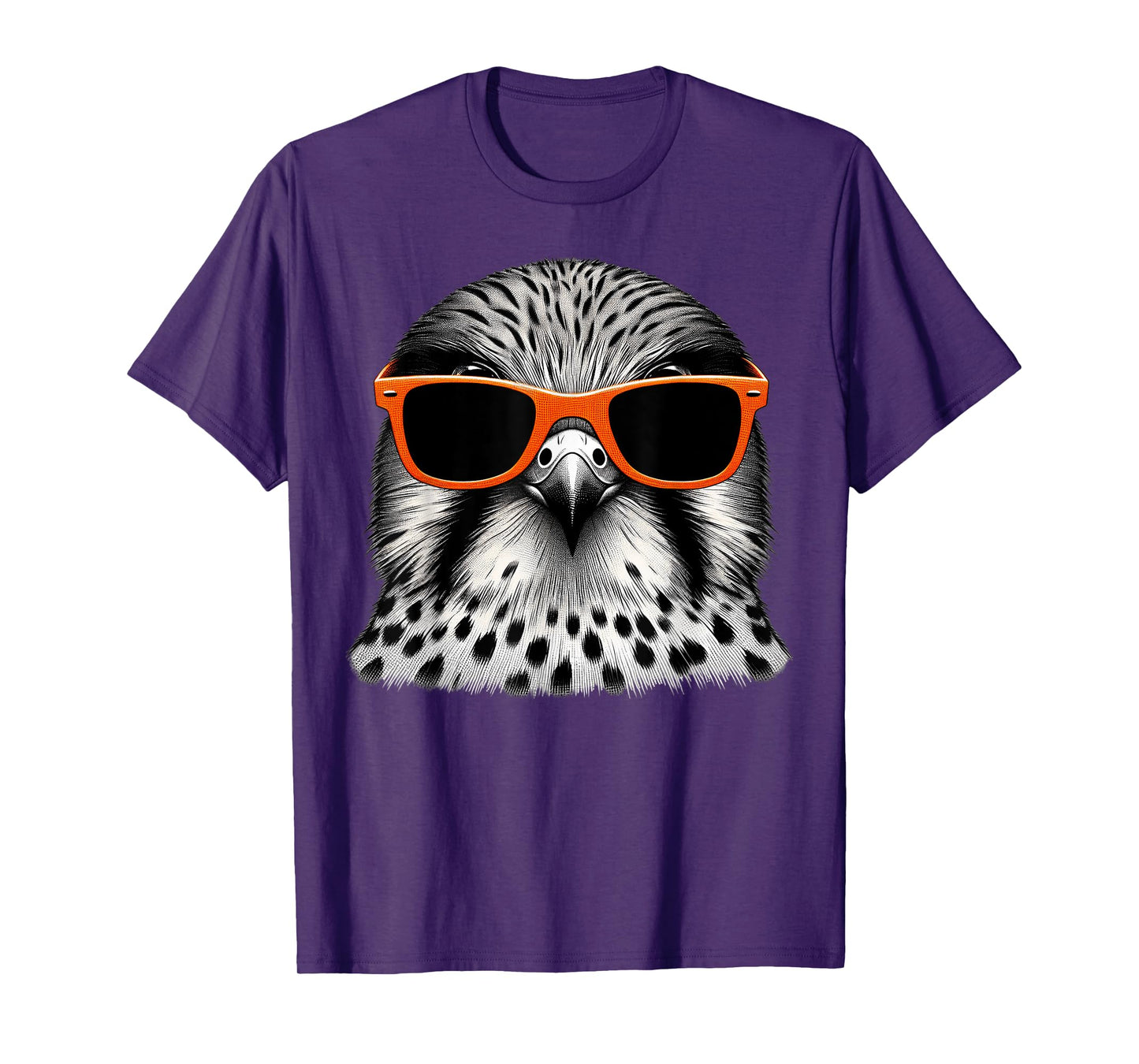 Cool Kestrel Bird Wearing Sunglasses Graphic Art T-Shirt