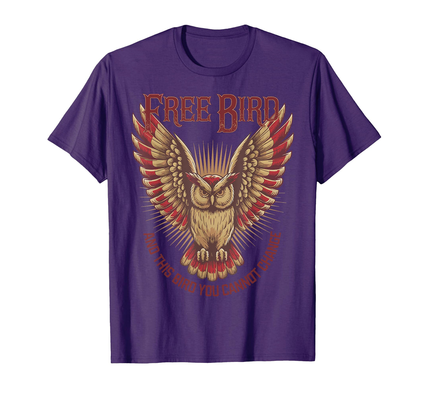 Free Bird Owl Wisdom Independence Strength Freedom T-Shirt