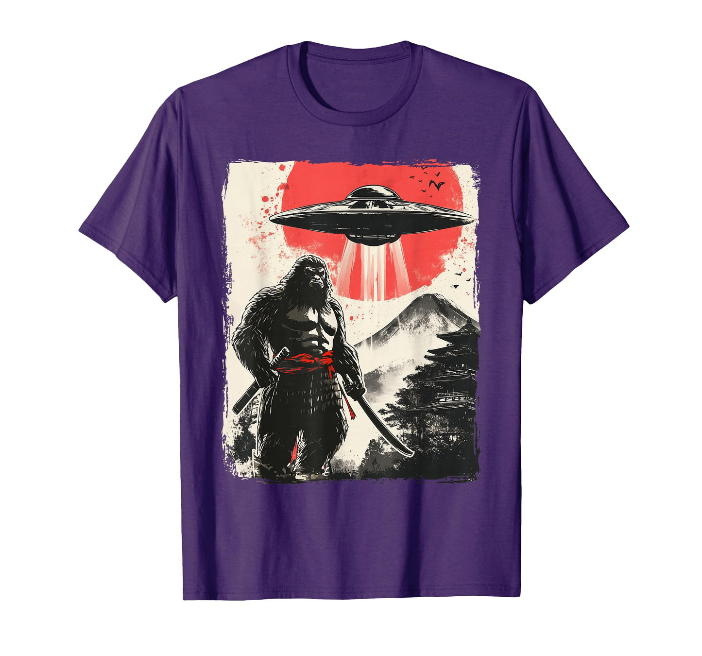 Bigfoot Samurai UFO Japan T-Shirt