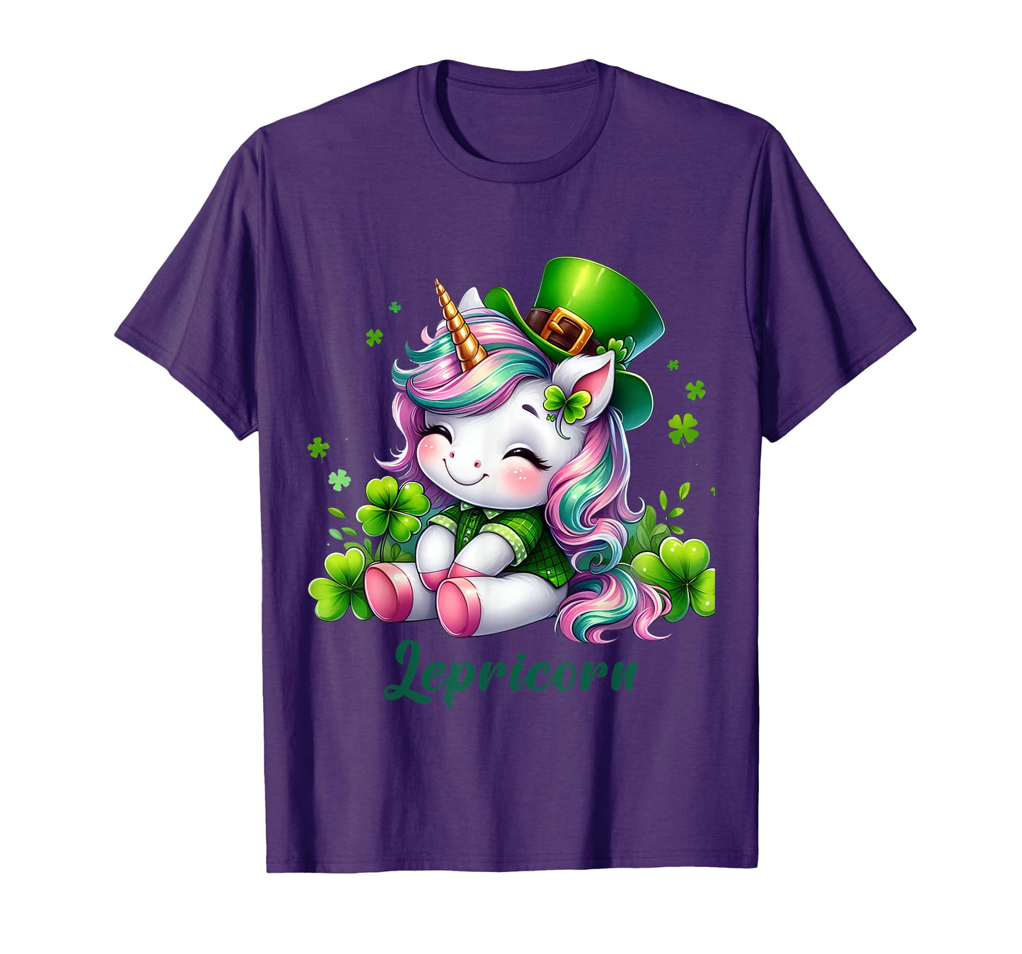 St Patricks Day Unicorn Cute Saint Pattys Girls Lepricorn T-Shirt