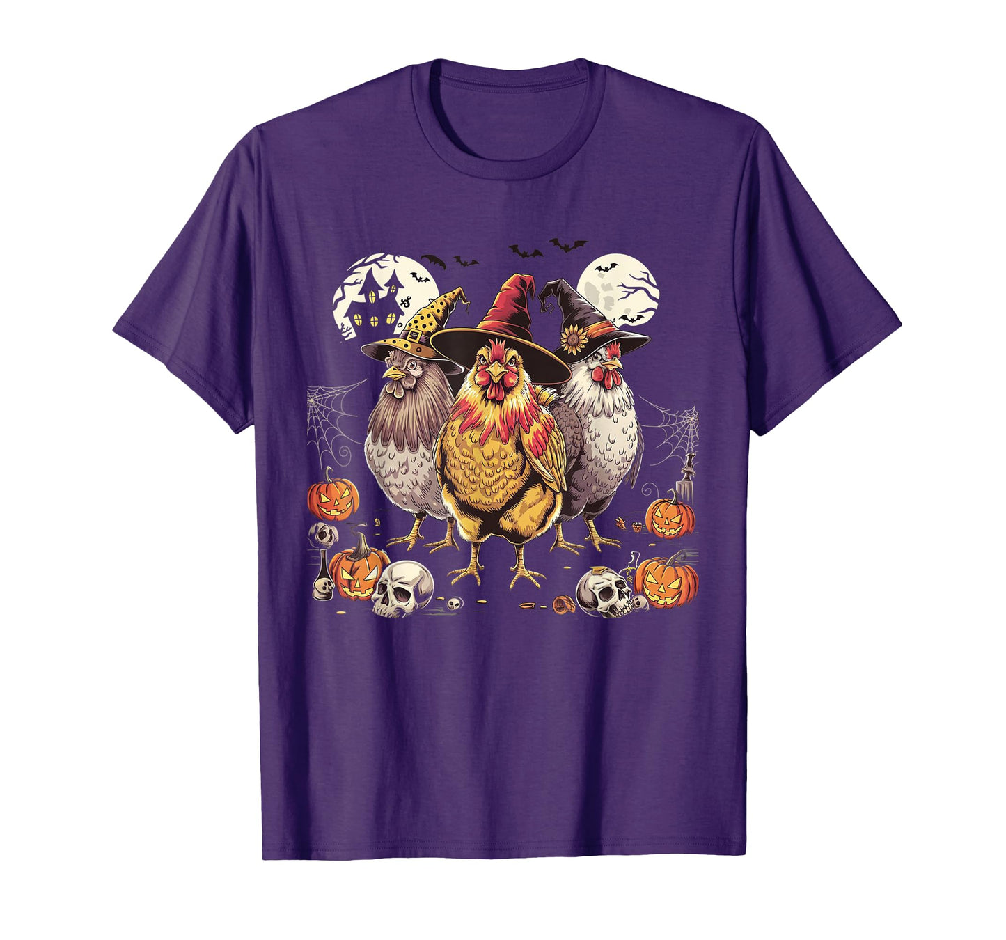 Funny Halloween Chicken Costume Spooky Season Chickens Witch T-Shirt
