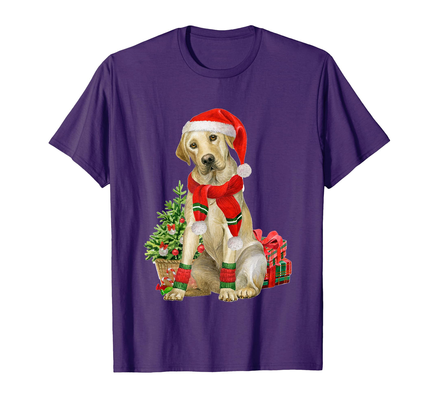Yellow Lab Labrador Christmas Tree Dog Lover Xmas Pajama T-Shirt