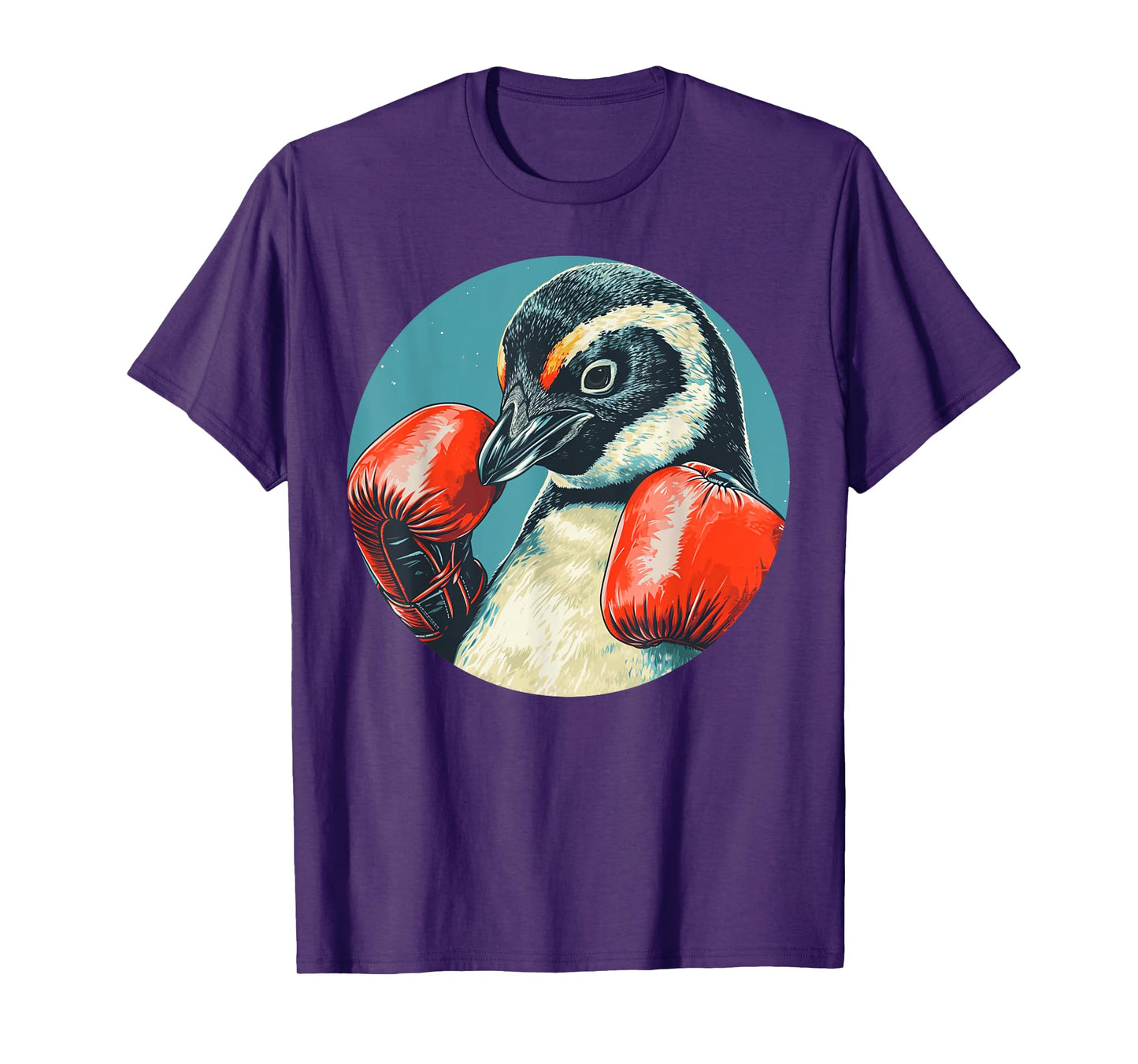 Funny looking penguin with boxing gloves costume T-Shirt