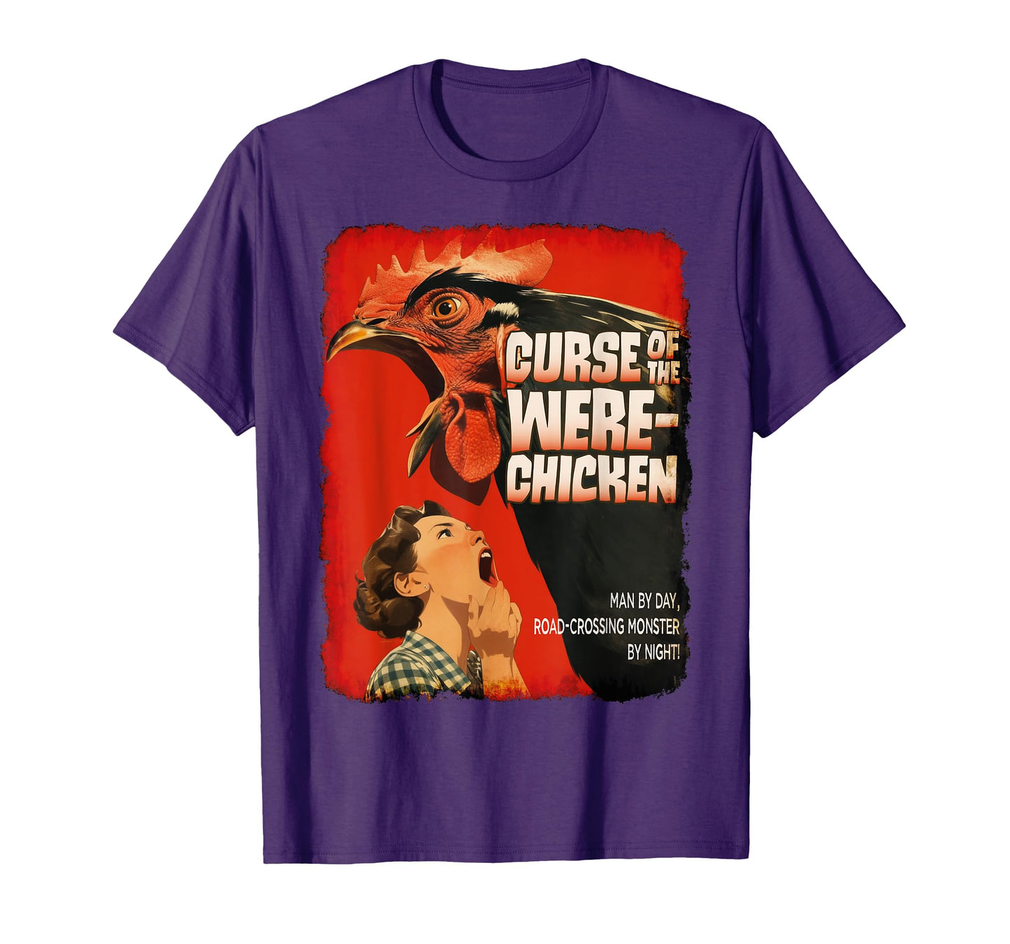 Curse Of The Were-Chicken, Retro Horror B-Movie, Halloween T-Shirt