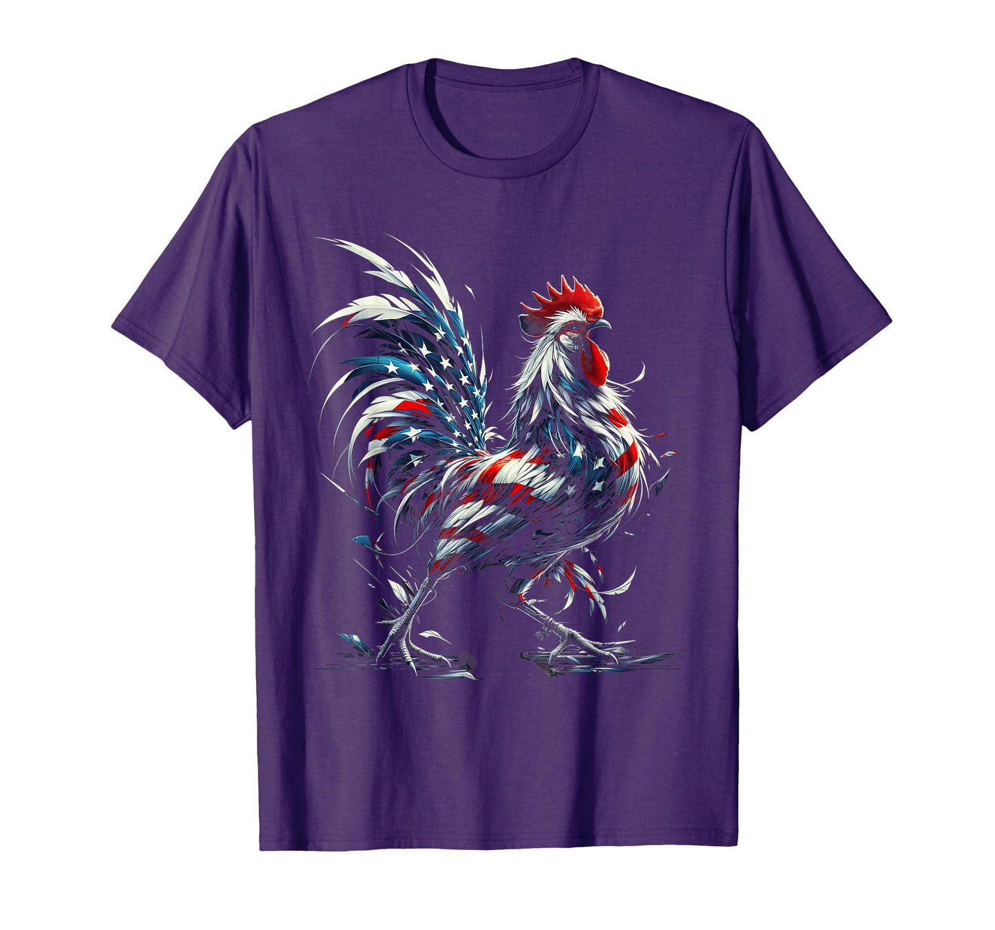 American Flag Rooster Chicken 4th of July Animal T-Shirt