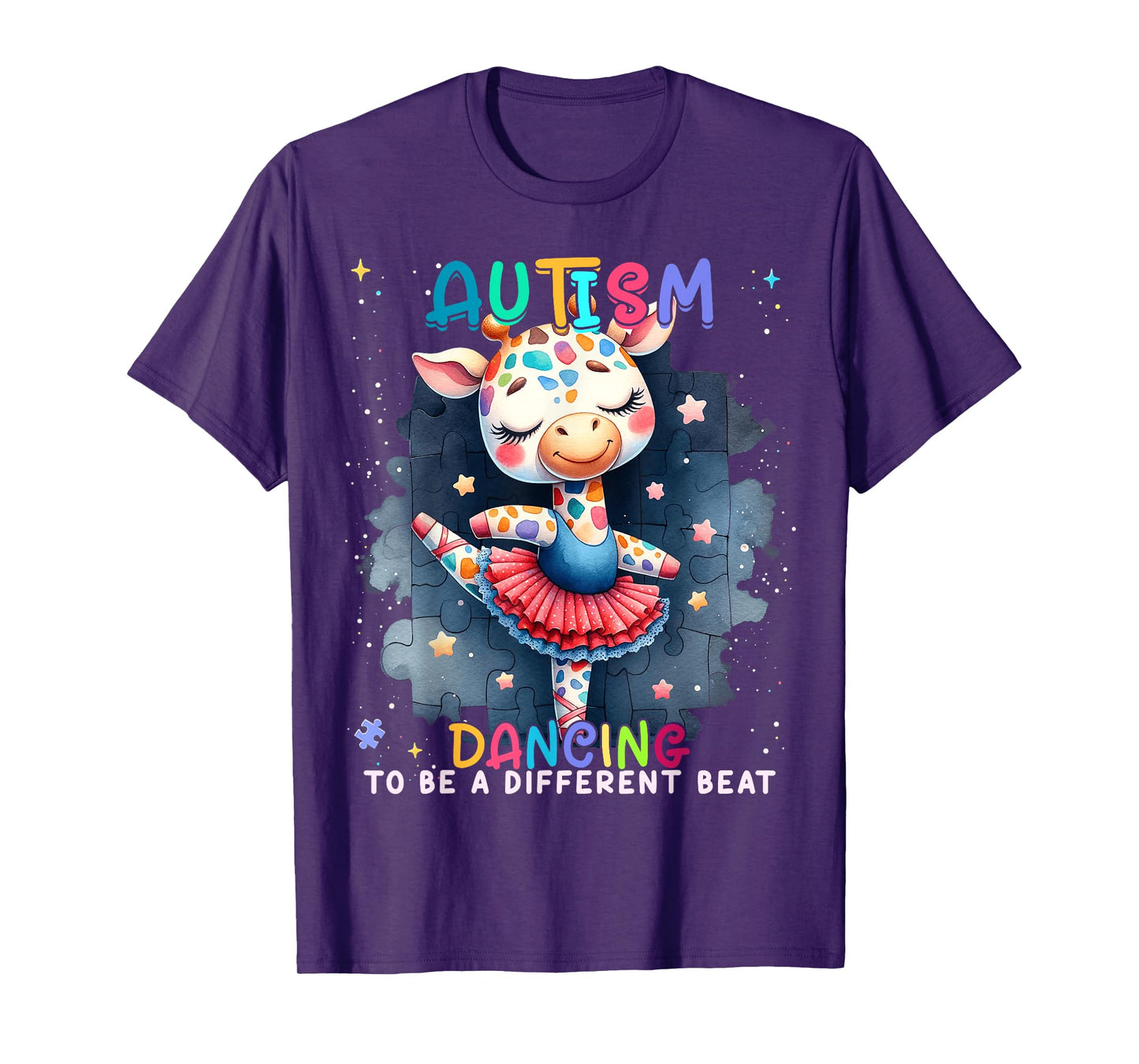 Autism Awareness Cute Unicorn Dancing To A Different Beat T-Shirt