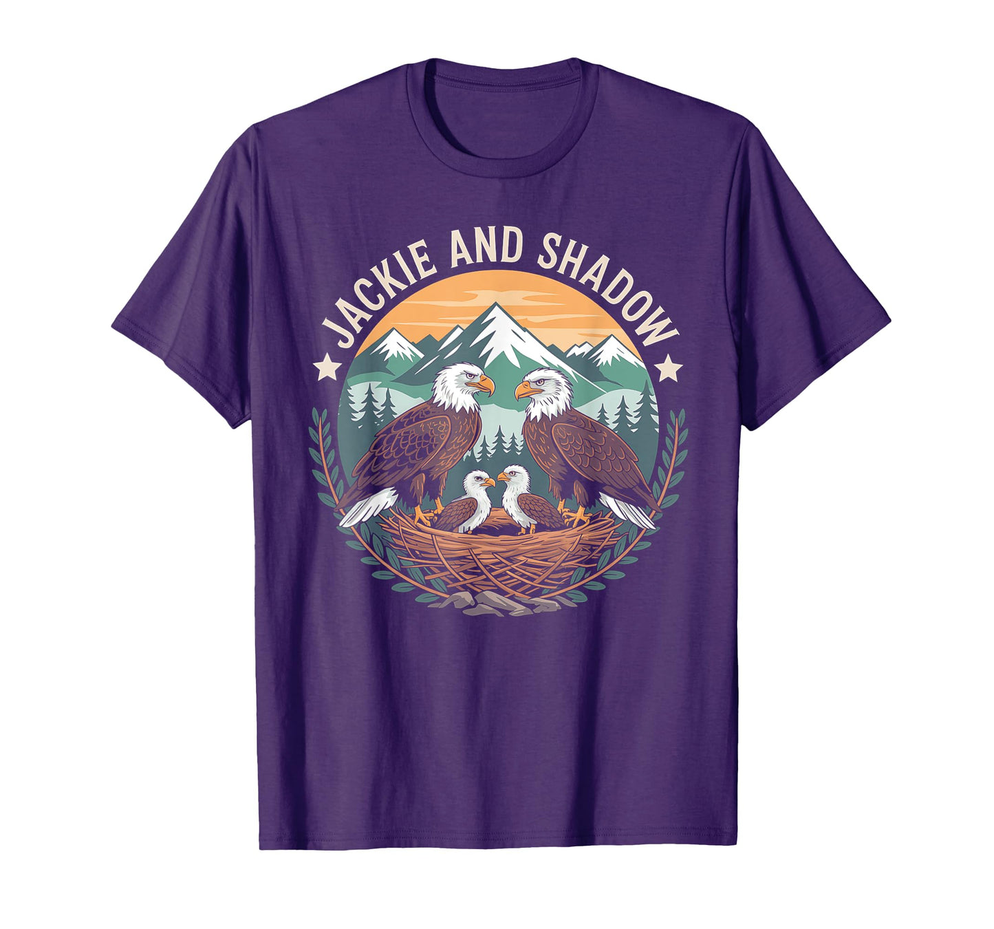 Vintage Jackie And Shadow Bald Eagle Family Nature Lovers T-Shirt