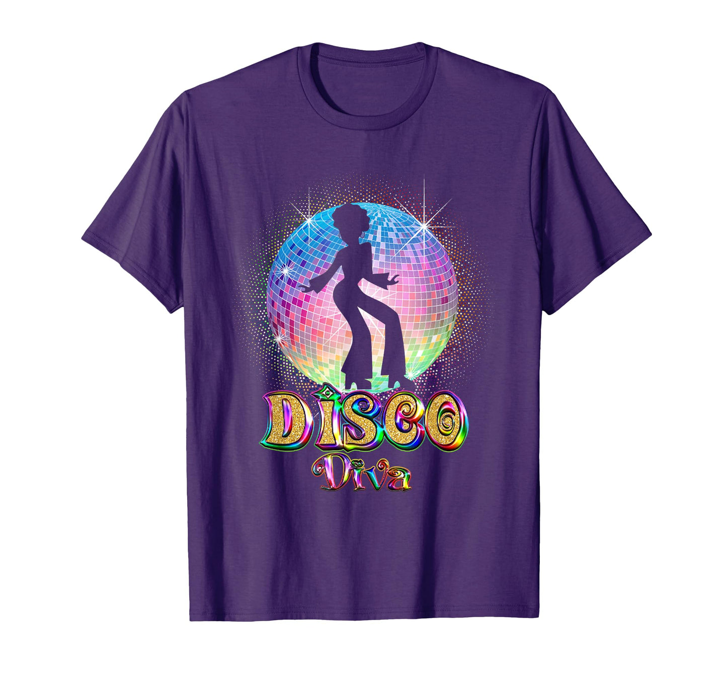 Disco Diva - Retro 70's 80's Seventies Retro Disco Ball T-Shirt