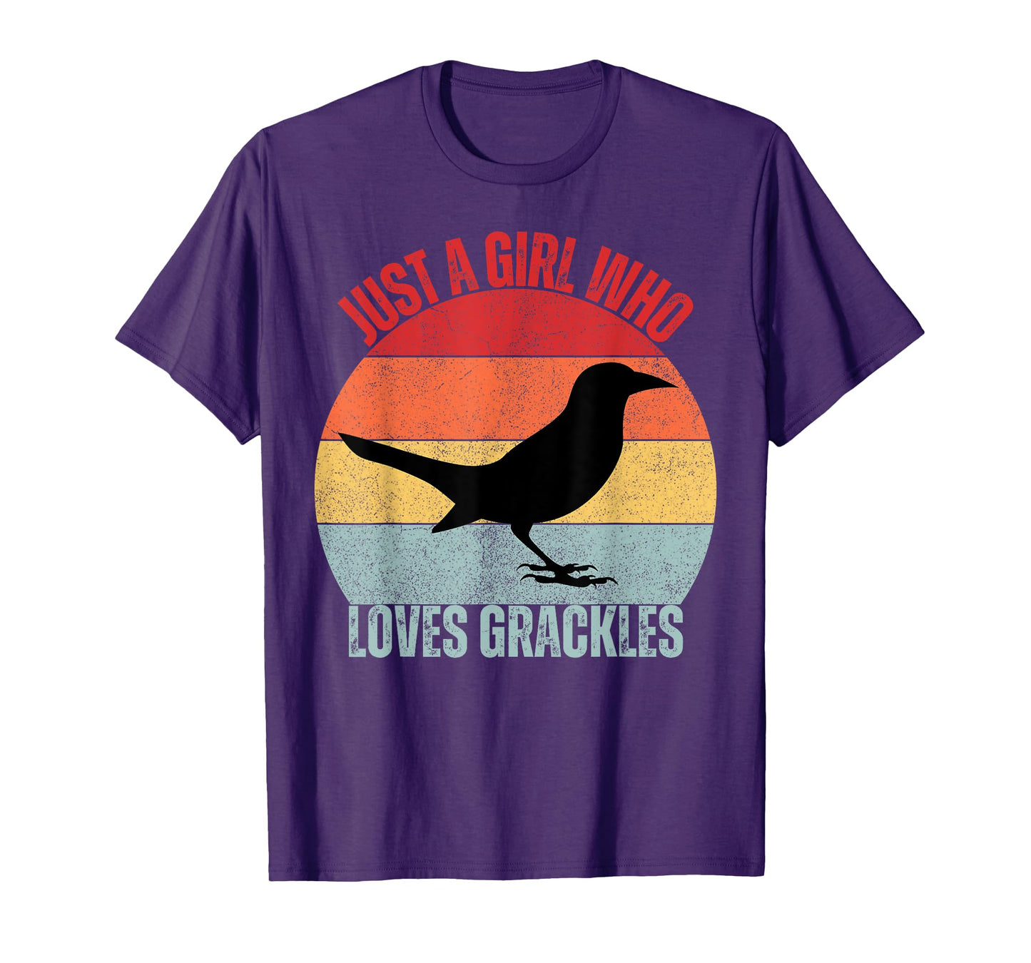 Just A Girl Who Loves Grackles Birds Birding T-Shirt